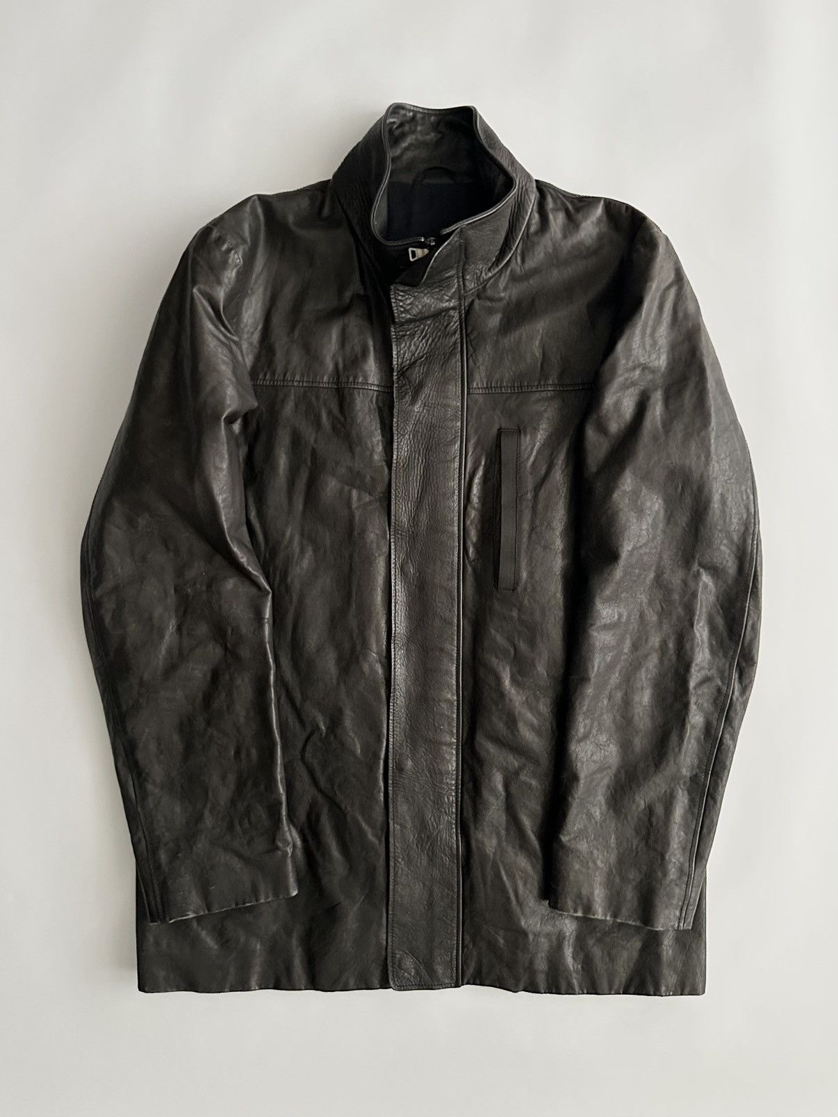 Jil Sander Archive Jil Sander Suede Leather Jacket Blue Mens Size