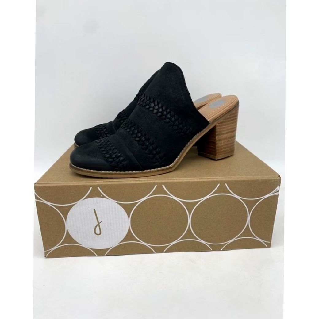 Vintage Journee Signature Mules Women 9 Black Huntly Casual Blocked Heels Slip On Ladies Size US 9 / IT 39 - 2 Thumbnail