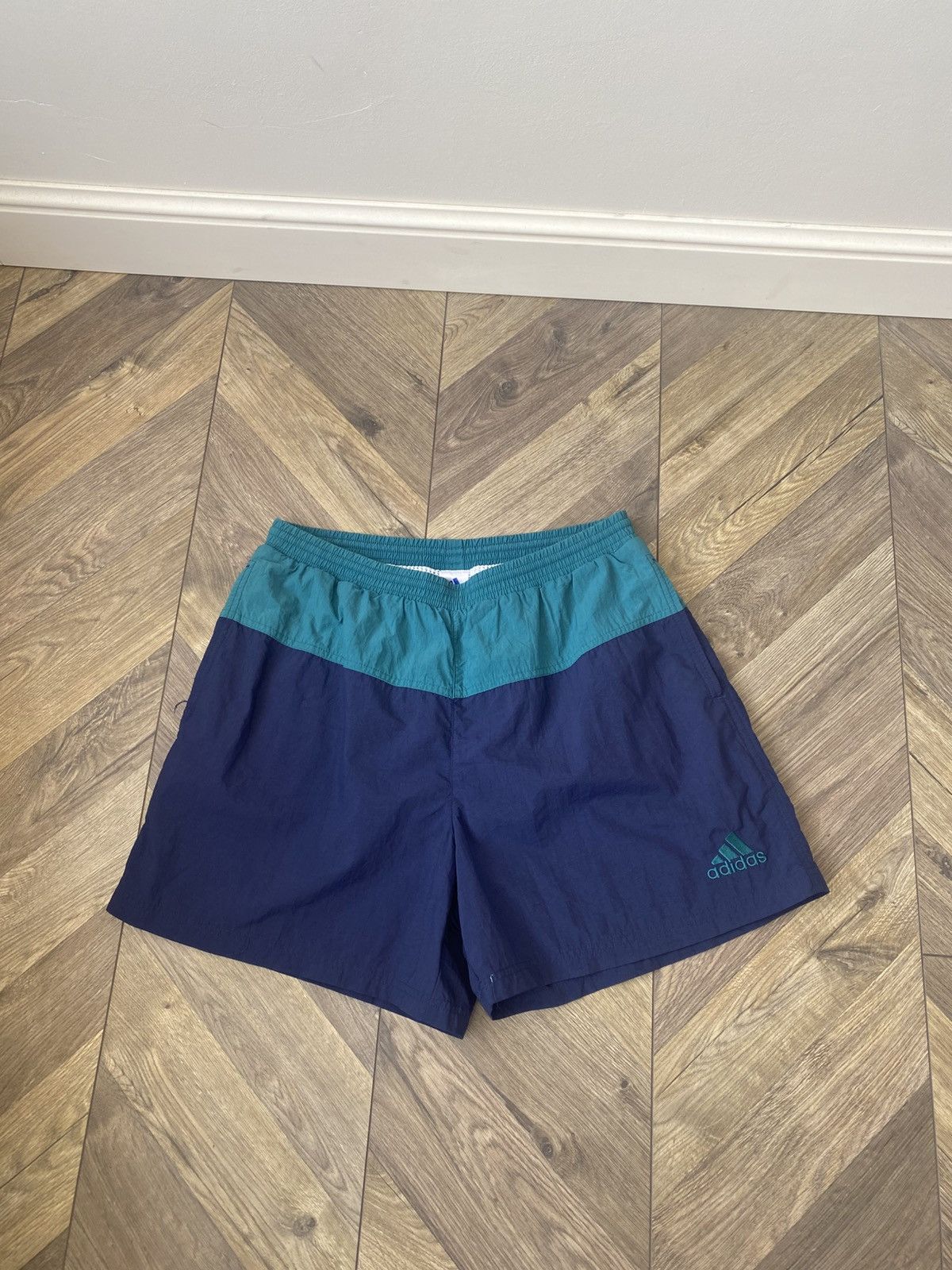 Adidas × Vintage Vintage Adidas Navy Blue Swimwear Swimming Trunks Shorts Size US 31 - 4 Thumbnail