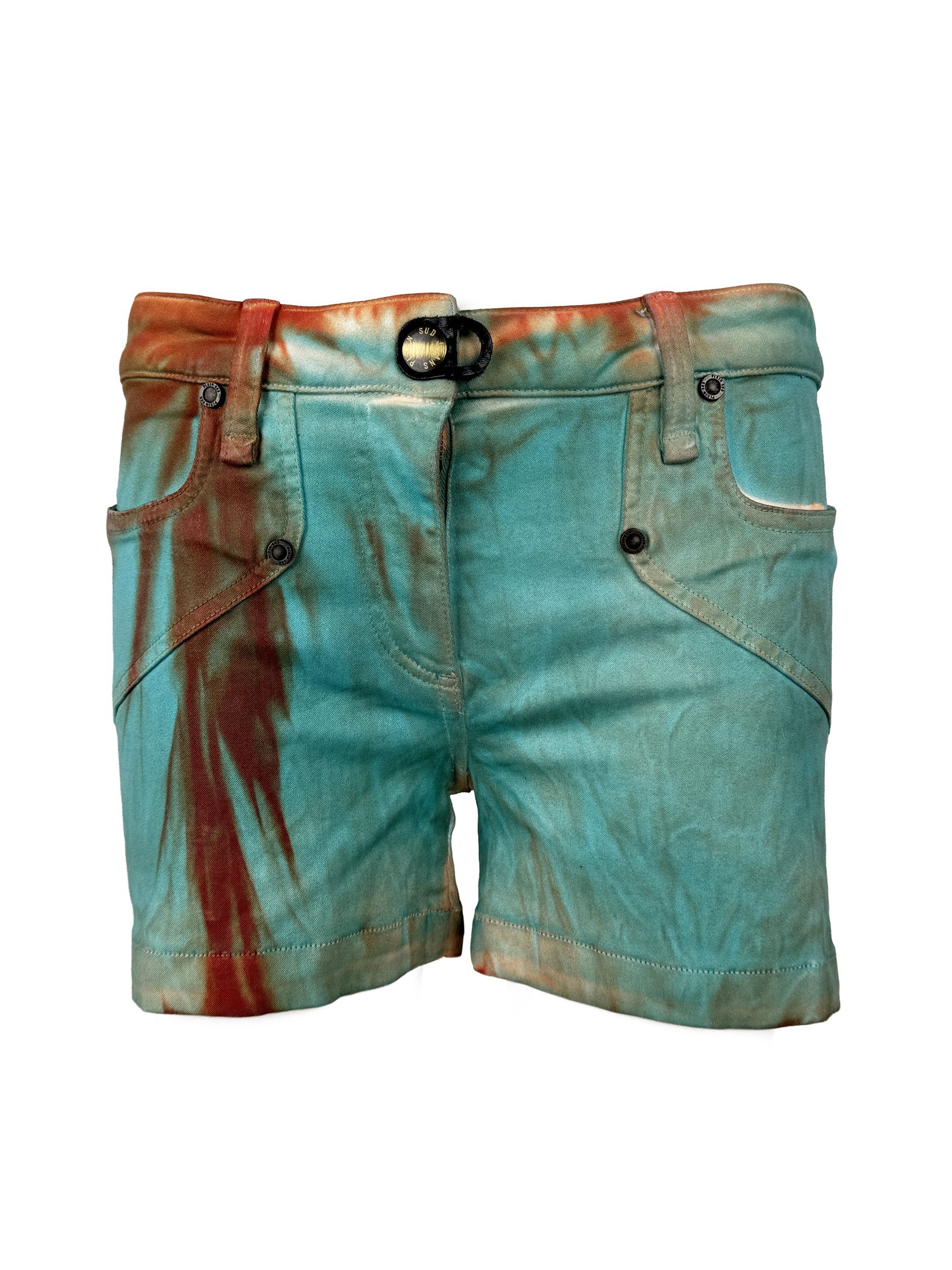 plein sud Plein Sud Jeanius Denim Print Shorts Jeans Vintage 00s Size 28" / US 6 / IT 42 - 2 Thumbnail