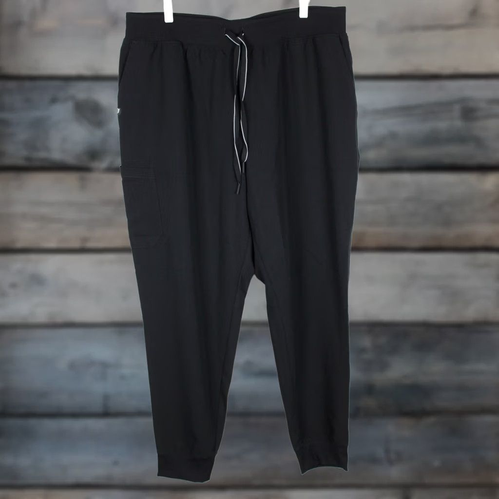 Vintage Jaanuu Women's Silex Knit Waist Scrub Joggers 1X Black W20003E Size 40" / US 18 - 1 Thumbnail