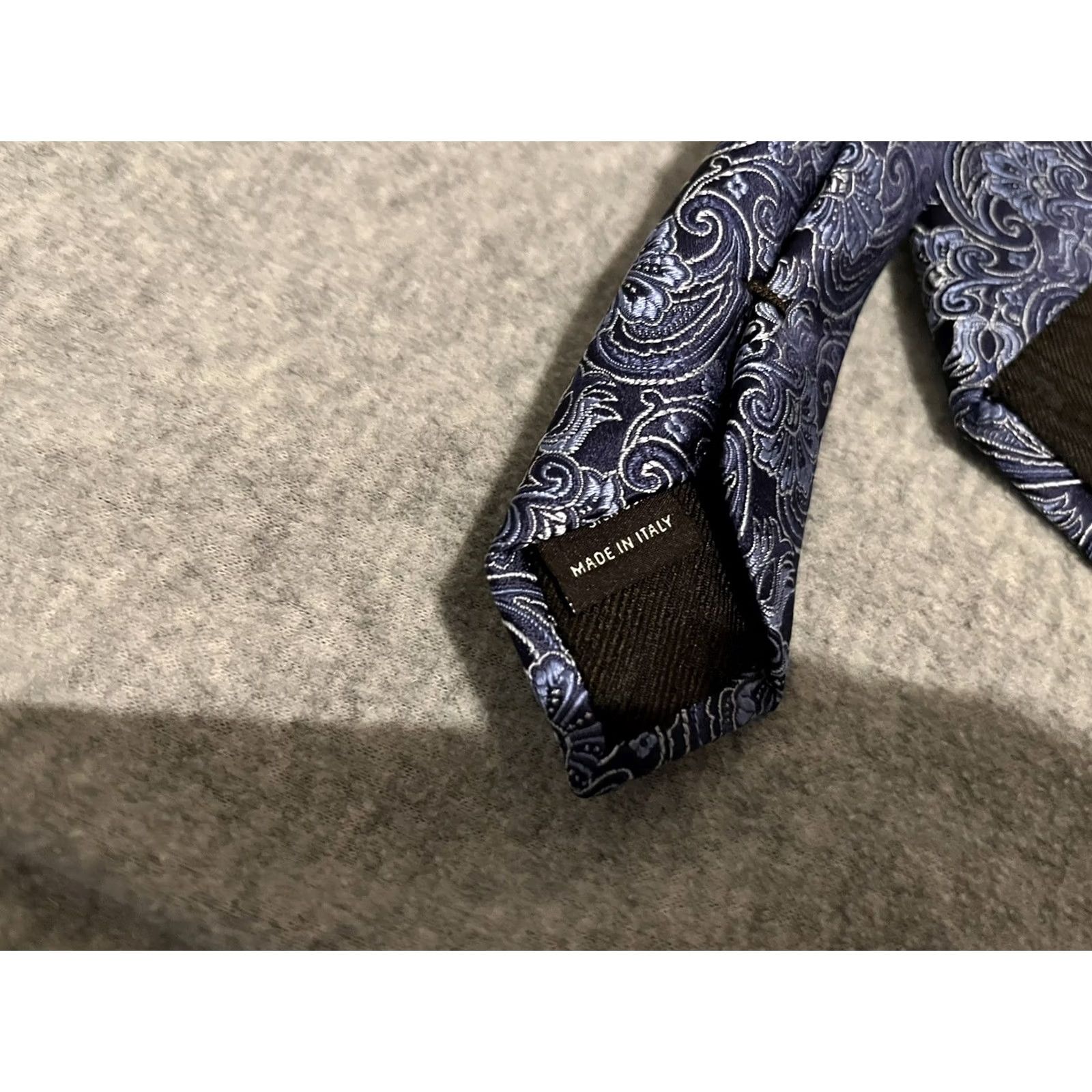 Canali Canali Tie Blue Silk Paisley Long 62" Menmen? Size ONE SIZE - 4 Thumbnail