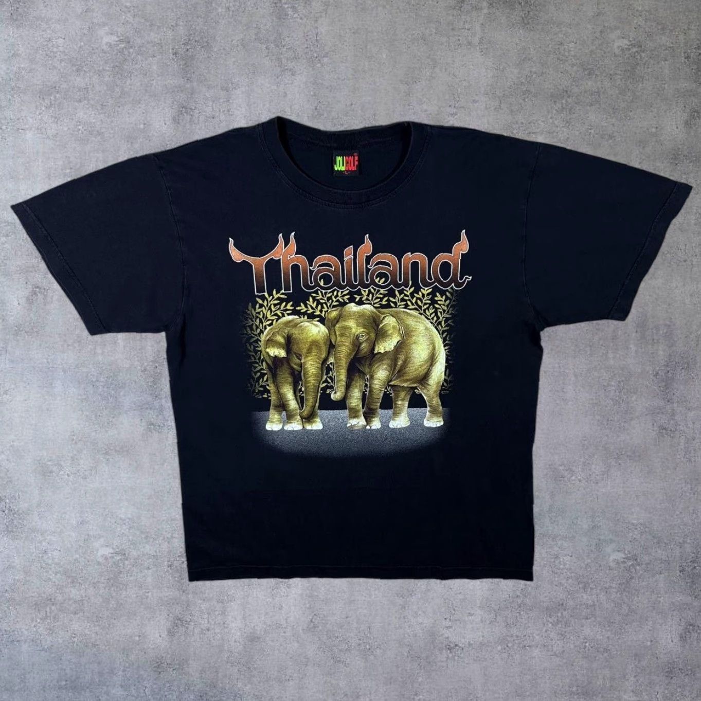 Vintage VINTAGE Joligolf Thailand Elephant Souvenir Graphic Black T-Shirt Large Mens Regular Cotton Short Sleeve Graphic Print 2000s 00’s Vintage Size US L / EU 52-54 / 3 - 2 Thumbnail