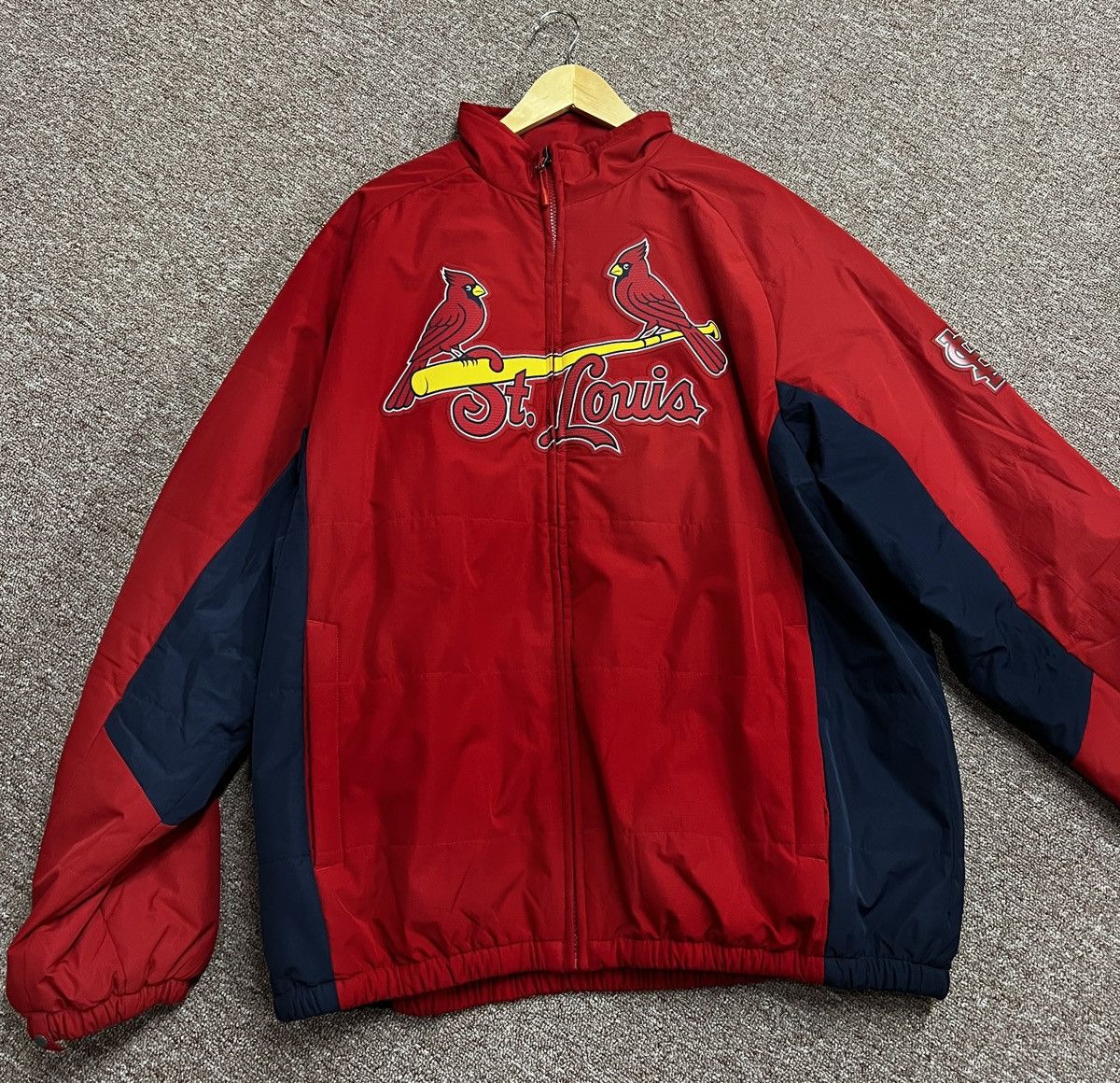 image of Majestic x Mlb St. Louis Cardinals Jacket in Red, Men's (Size XL)