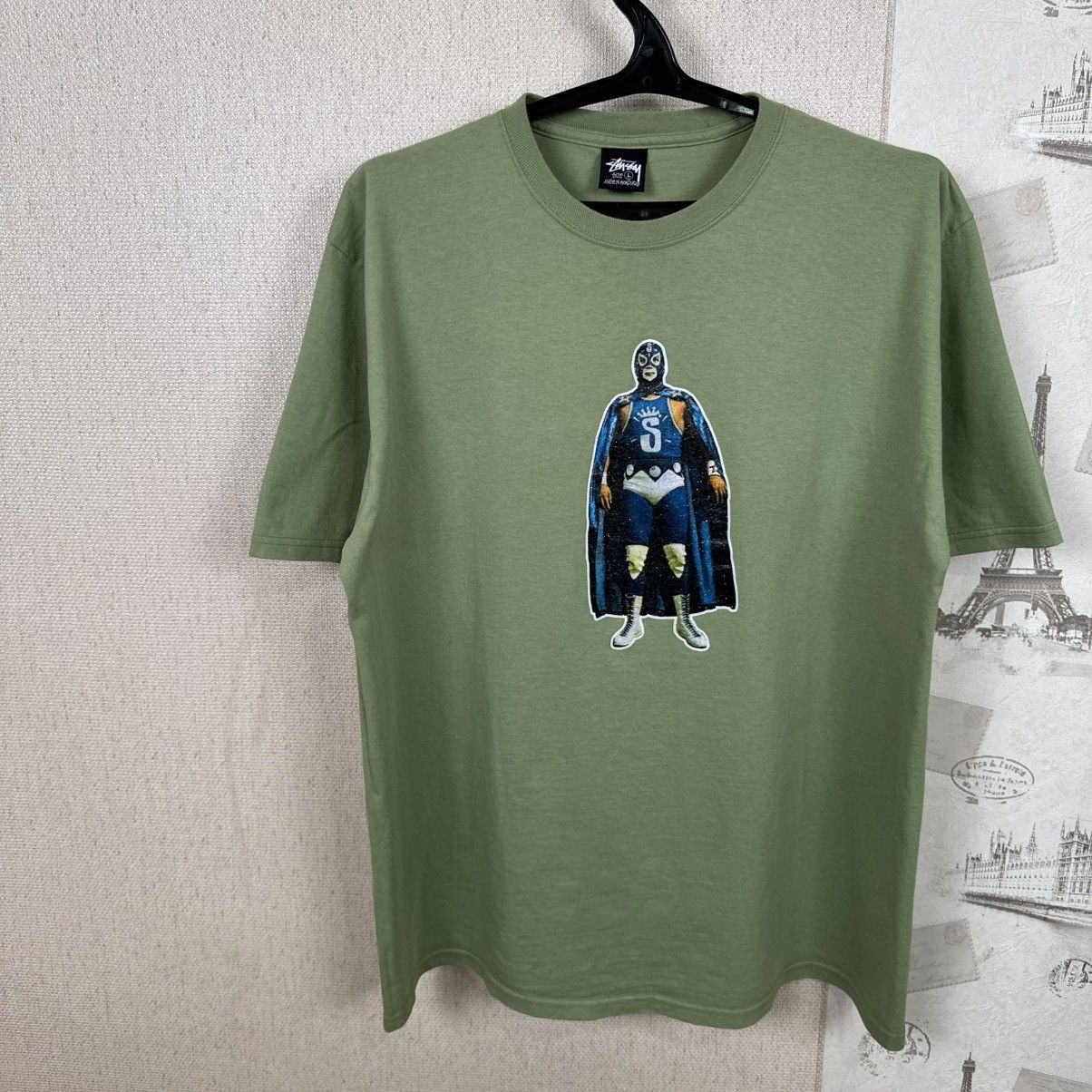 Stussy Stussy T shirt Luchador Wrestler Green Streetwear L Skate Size US L / EU 52-54 / 3 - 7 Thumbnail