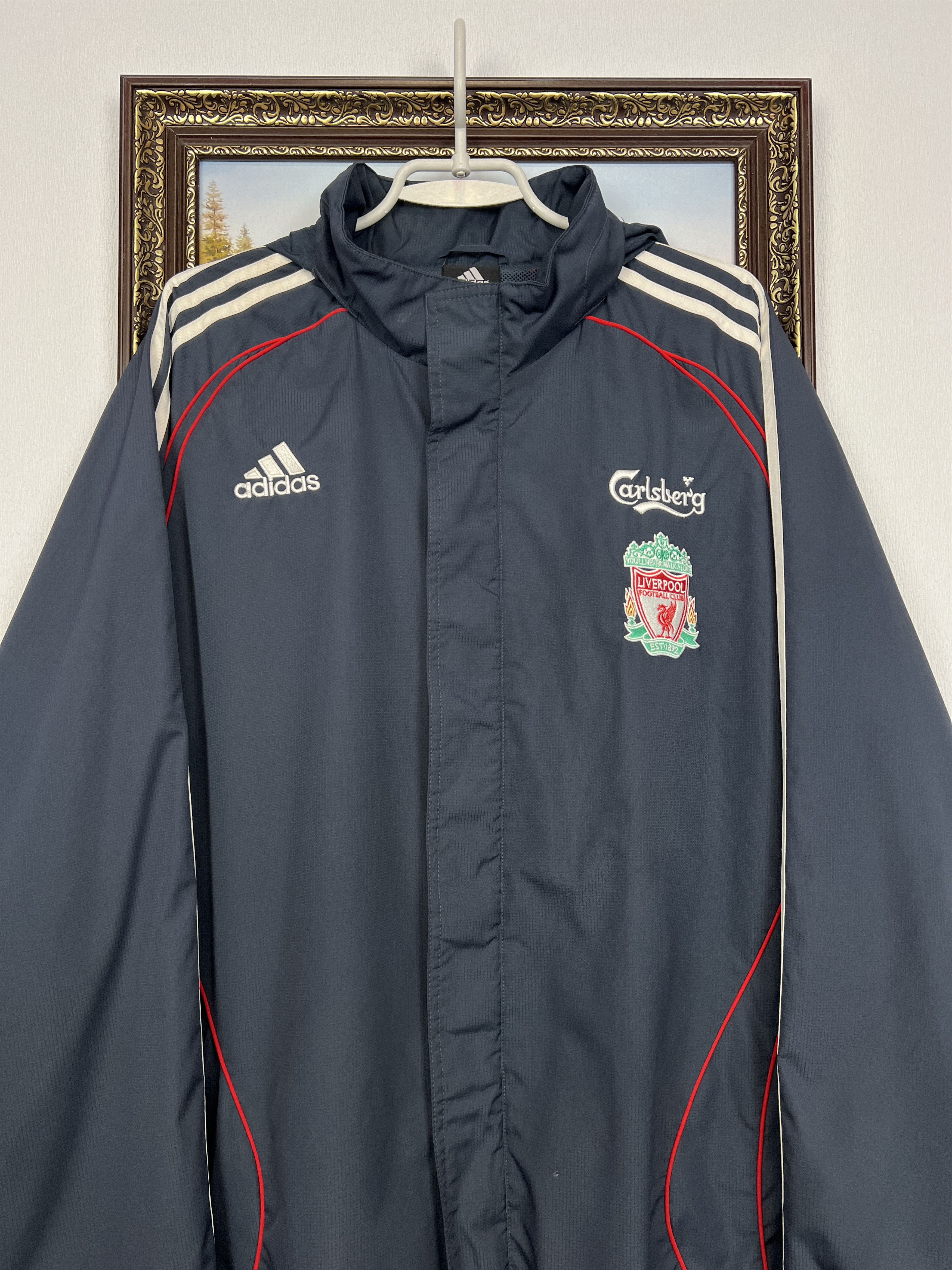 Adidas Vintage Adidas Liverpool Football Jacket Soccer Track Top Size US XL / EU 56 / 4 - 2 Thumbnail