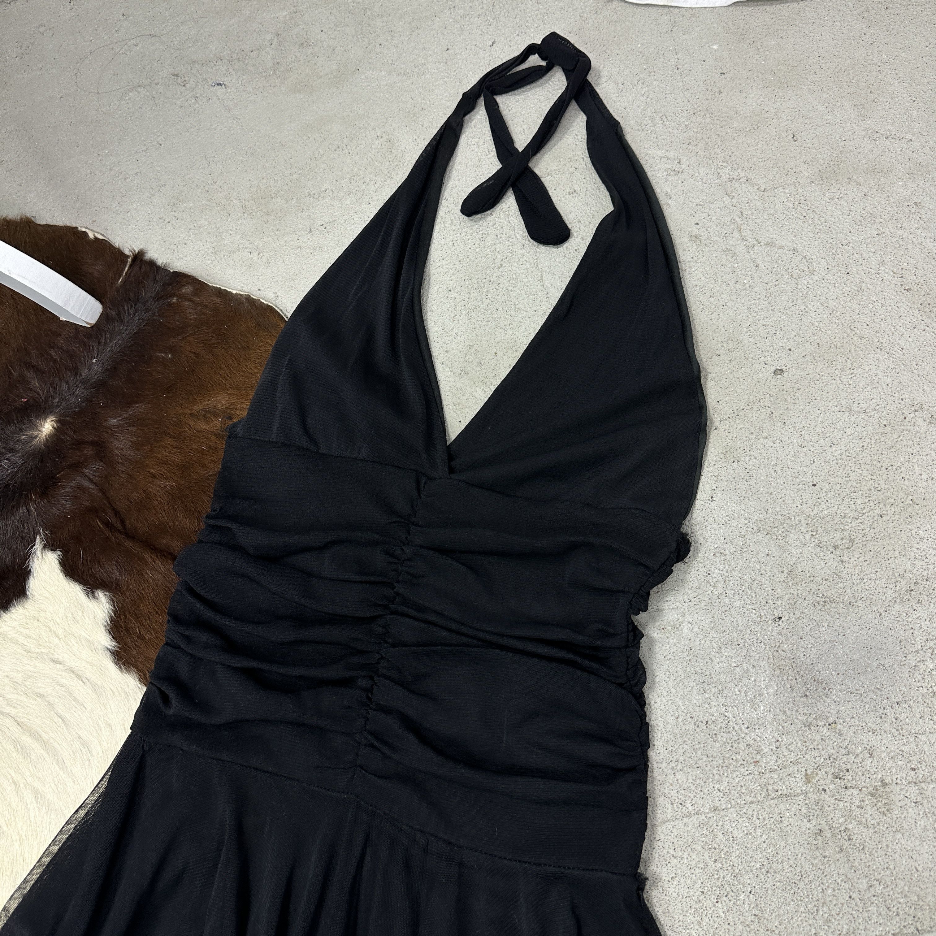 Vintage Vintage Avant Garde Backless Elegant Evening Dress 00s Size S / US 4 / IT 40 - 4 Thumbnail