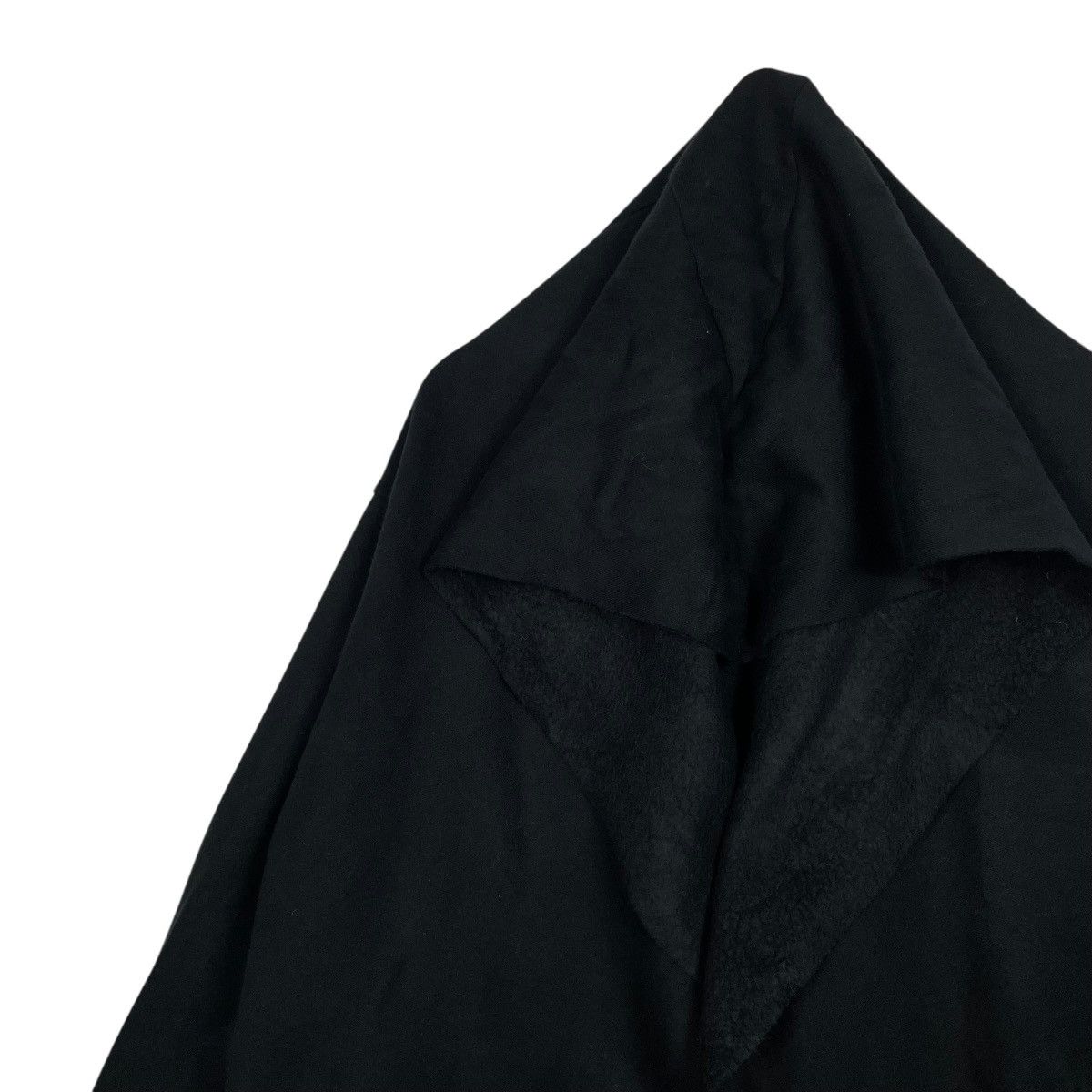 Japanese Brand Mizuiro Industries Black Hooded Buttonless Cape Coat Size M / US 6-8 / IT 42-44 - 6 Thumbnail