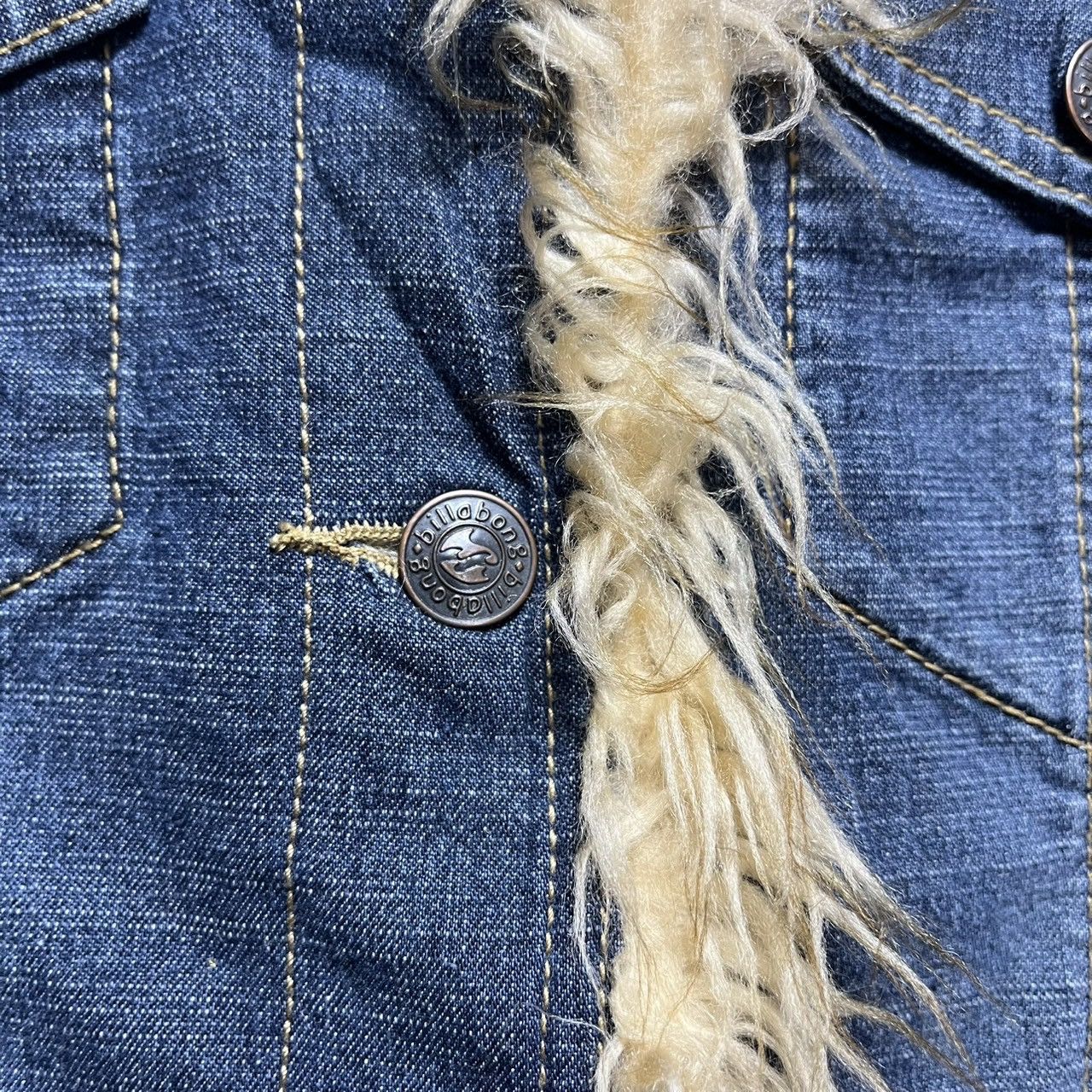 Billabong Bllabong Faux Fur Denim Jacket Size S / US 4 / IT 40 - 7 Thumbnail