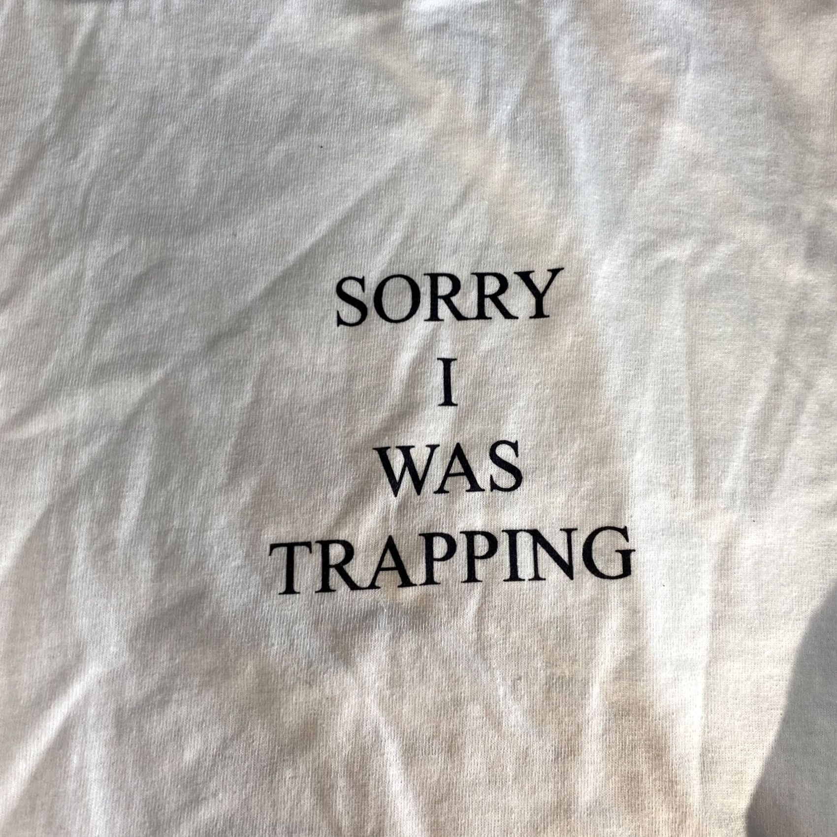Vintage Sorry I Was Trapping Tee Long Sleeve Shirt Men 2XL Black Size US XXL / EU 58 / 5 - 2 Thumbnail