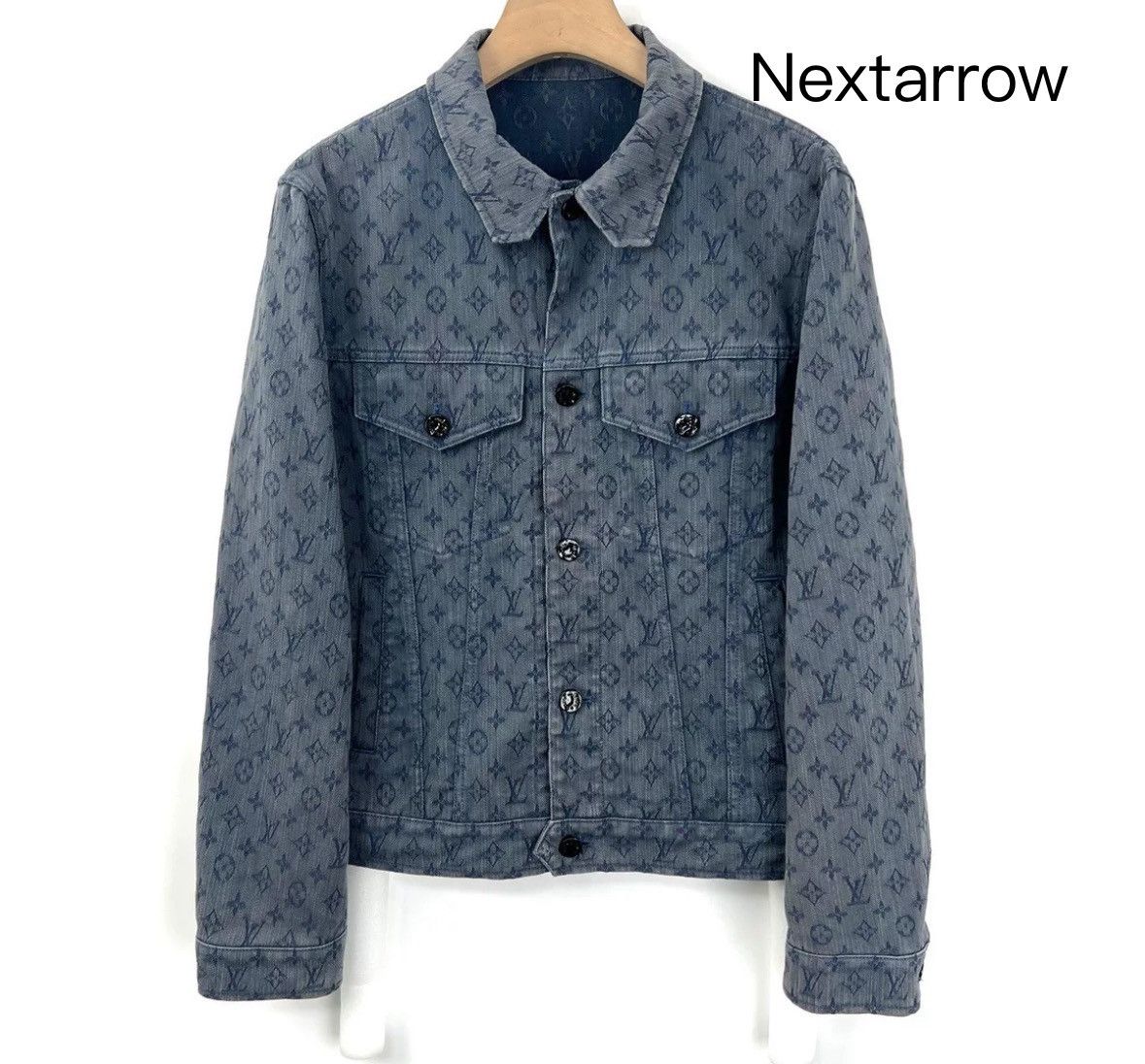 Louis Vuitton Louis Vuitton LV blue floral denim jacket 2412 Louis Vuitton Louis Vuitton LV blue floral denim jacket 2412