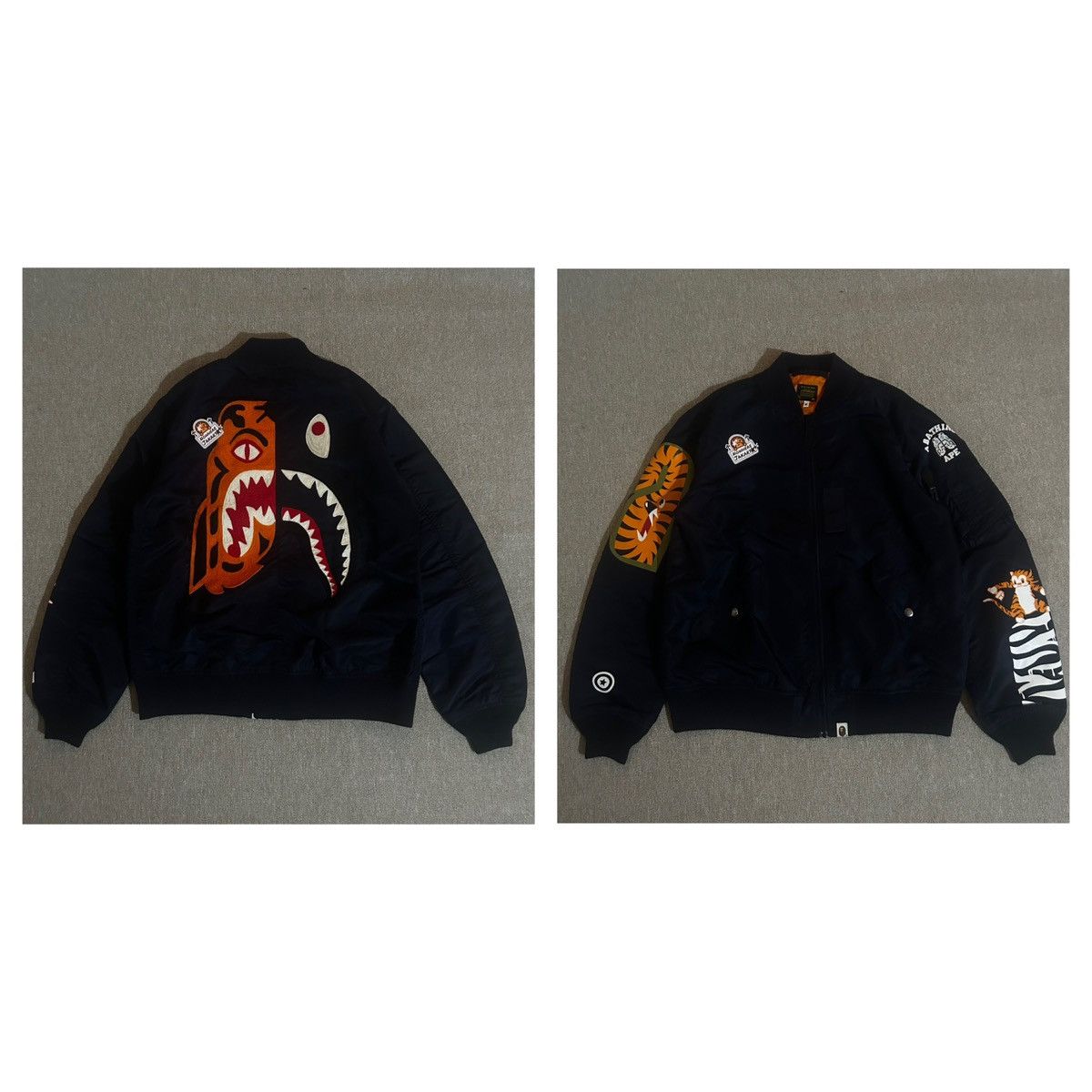 Bape Bape Shark Tiger MA1 Bomber Size US M / EU 48-50 / 2 - 1 Thumbnail