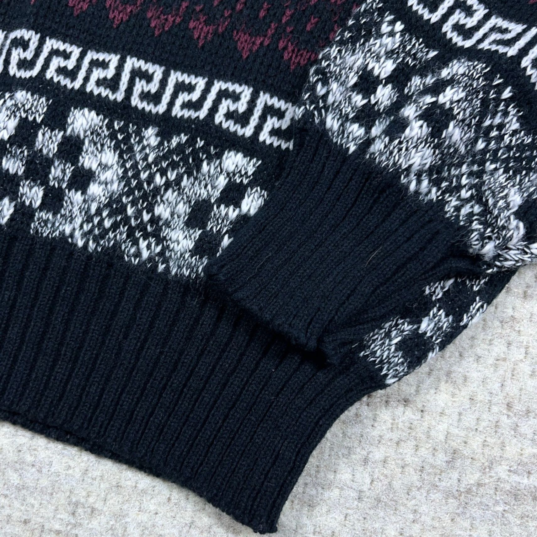 Vintage Vintage Grandpa Sweater Men Medium Black Red Geometric Knit Golf 90s Y2K Cosby Size US M / EU 48-50 / 2 - 5 Thumbnail