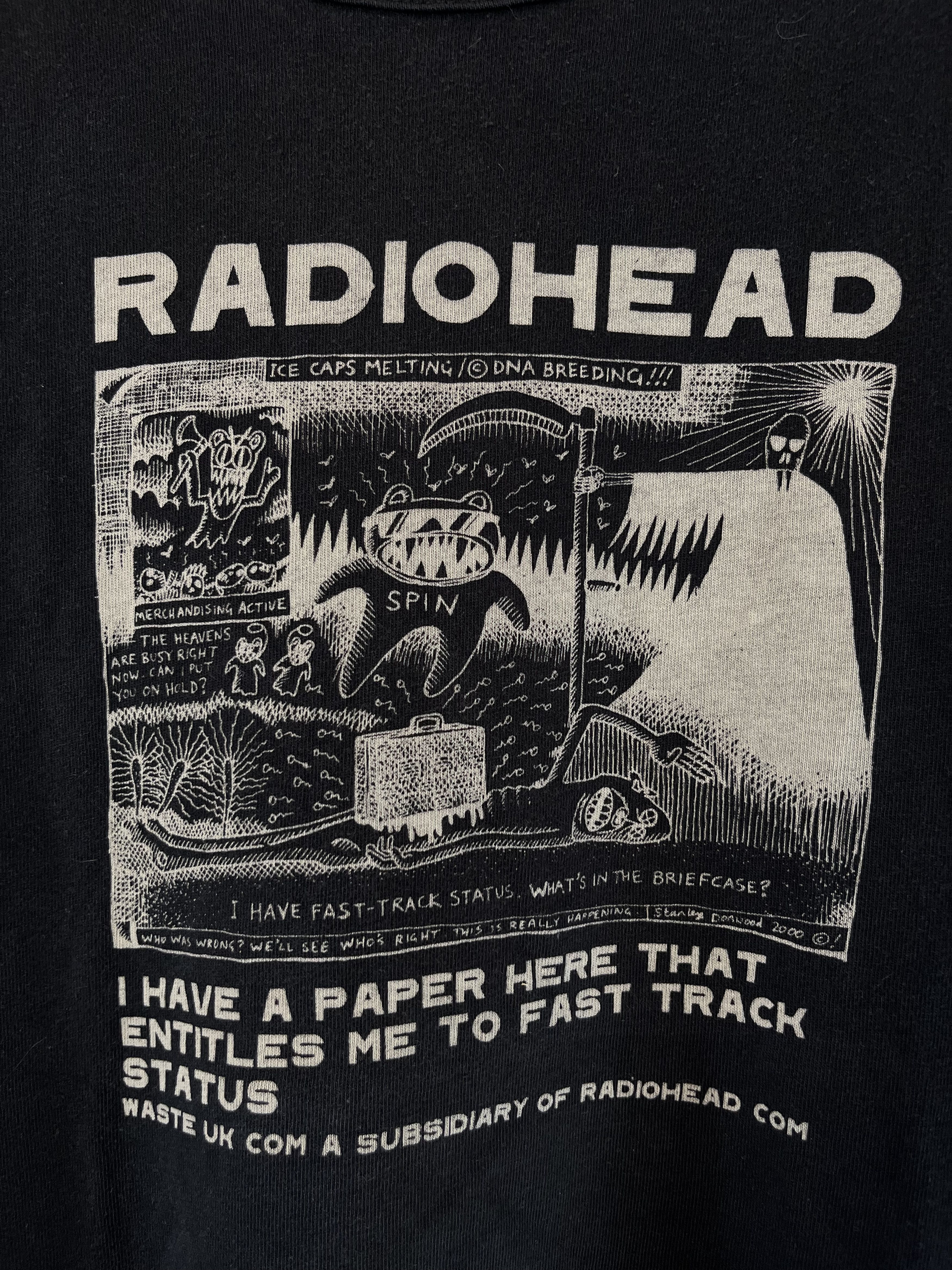 Band Tees × Vintage Vintage 2000 Radiohead W.A.S.T.E. Made in USA Size US M / EU 48-50 / 2 - 4 Thumbnail
