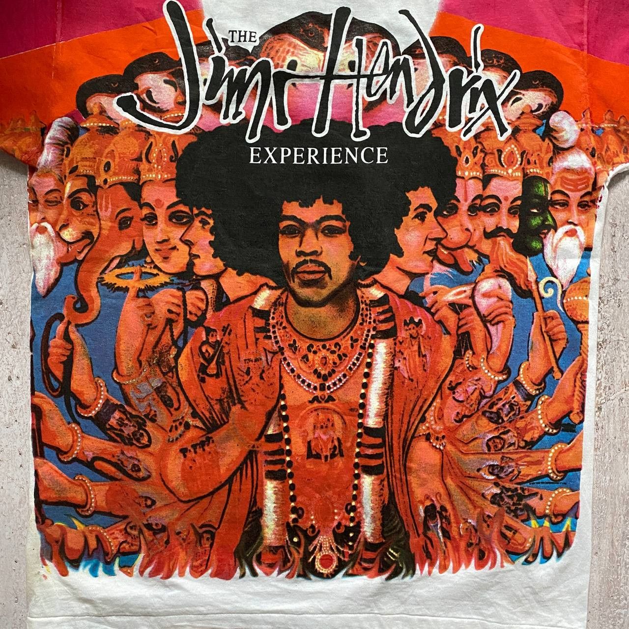 Band Tees VINTAGE 90S JIMI HENDRIX EXPERIENCE AXIS ALL OVER PRINT TEE Size US XL / EU 56 / 4 - 8 Thumbnail