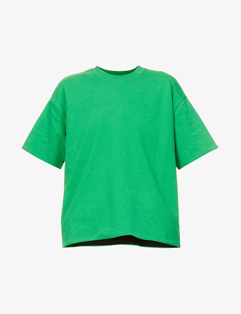 Bottega Veneta o1w1db10824 T-Shirt in Black/Green Size XS / US 0-2 / IT 36-38 - 2 Thumbnail