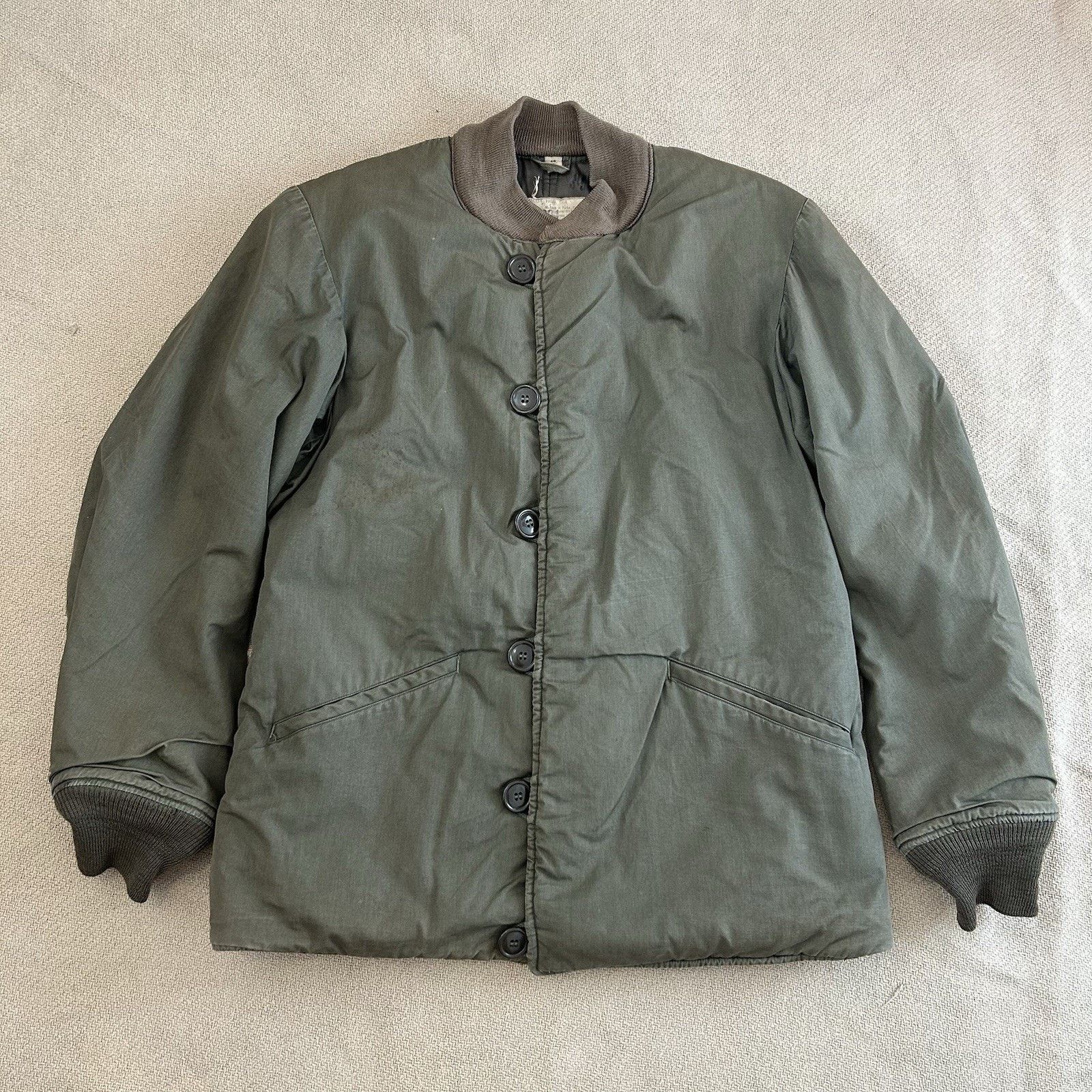 Vintage 40s WWII Army Military M-1943 Field Parka Pile Filled Jacket Size US L / EU 52-54 / 3 - 1 Thumbnail