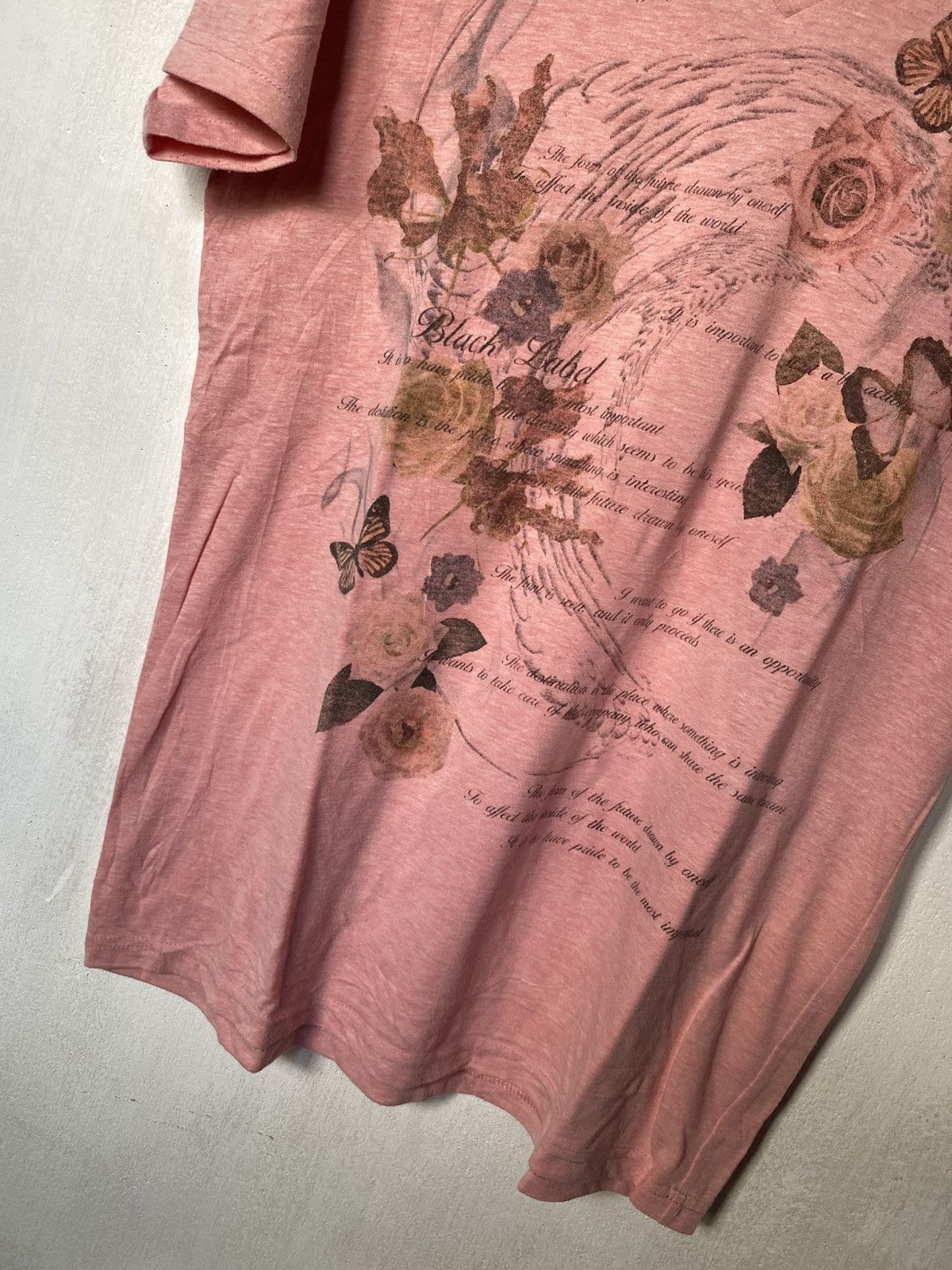 If Six Was Nine × Le Grande Bleu (L.G.B.) × semanticdesign Semantic Desgin Poem Butterfly Flower Tshirt Size US M / EU 48-50 / 2 - 6 Thumbnail