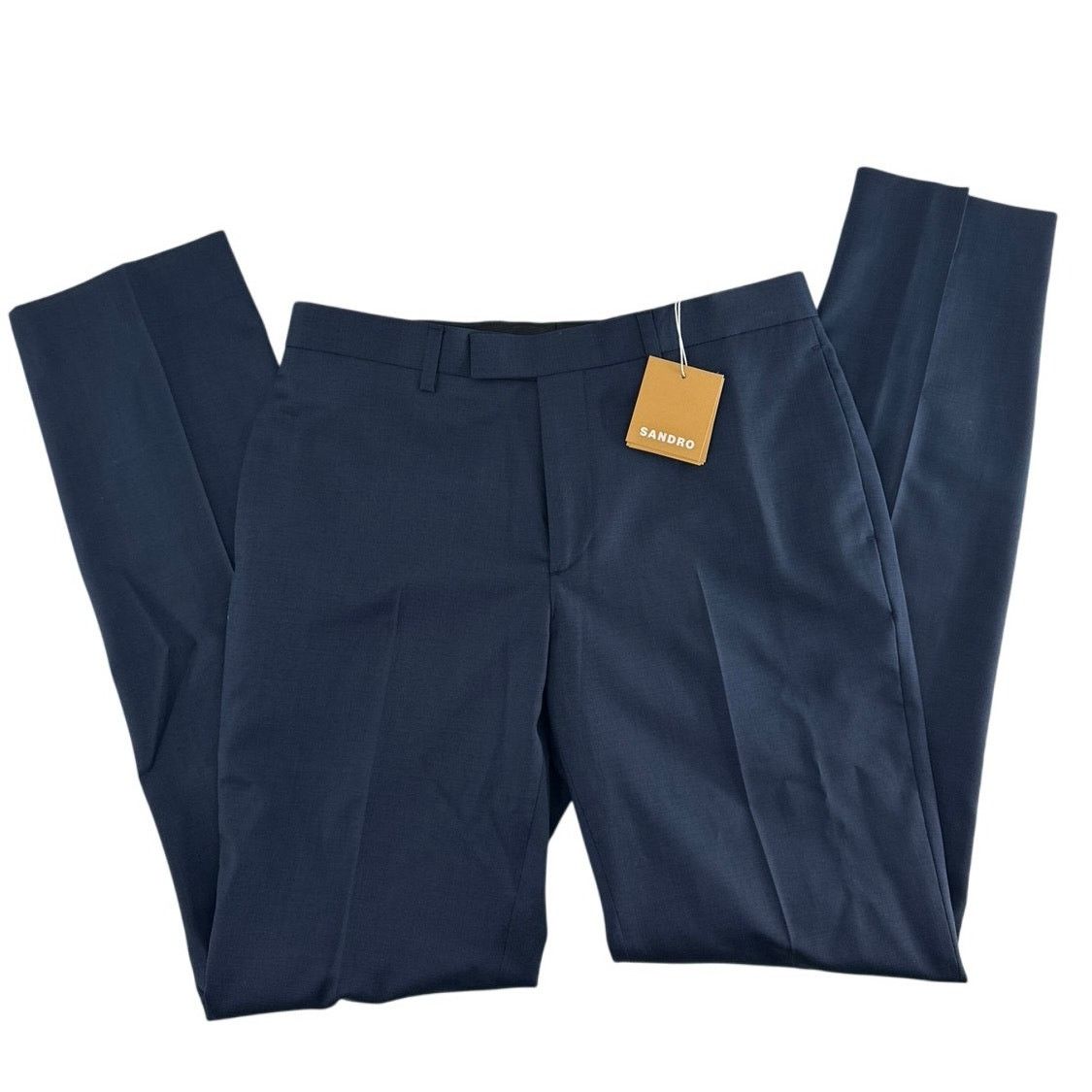 Sandro Sandro Men's Royal Blue Wool Suit Trousers Size 38 Size US 38 / EU 54 - 3 Thumbnail
