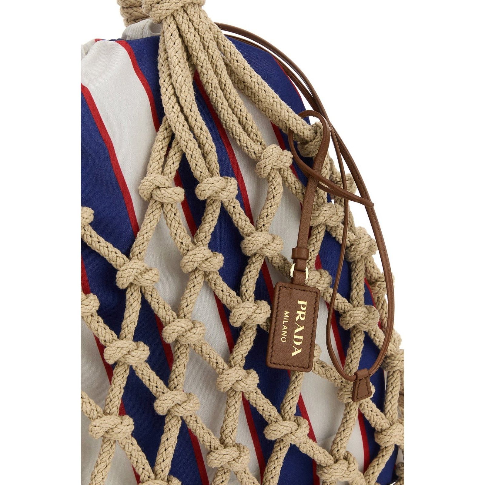 Prada PRADA Basket Beige Mesh Crochet Top Handle Bag New & Authent Size ONE SIZE - 4 Thumbnail