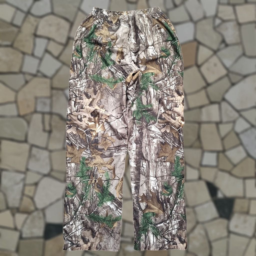 Realtree Realtree Camouflage Pants Men's M Relaxed Elastic Waist Polyester Blend Brown Straight Leg Sweatpants with Pockets Size US 31 - 1 Thumbnail