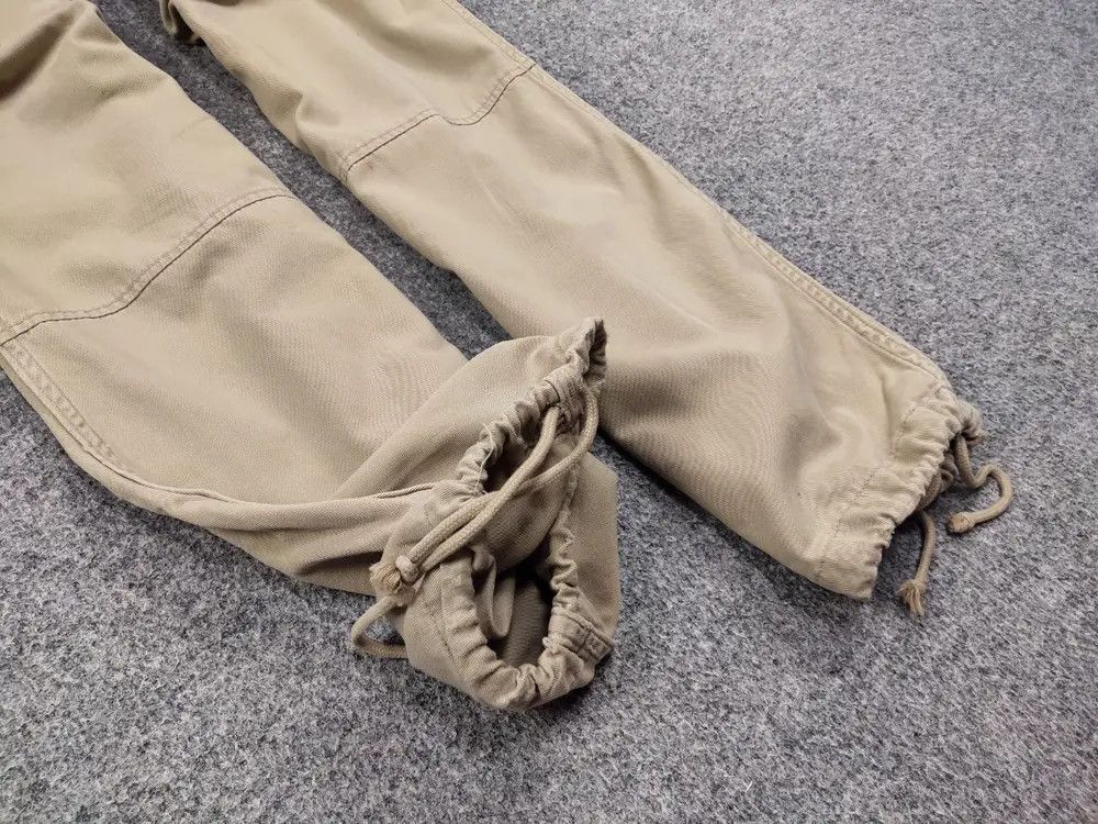 Japanese Brand Vintage 90's Japanese Baggy cargo Beige cotton Pants Hype Size US 34 / EU 50 - 5 Thumbnail