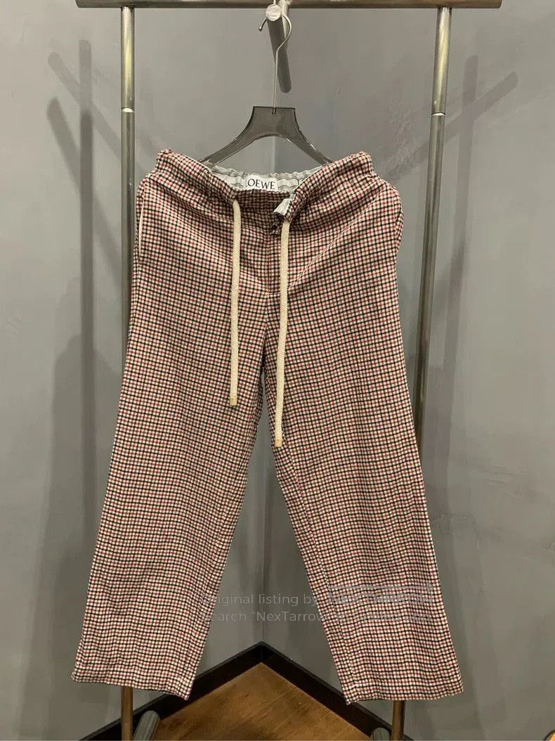 Loewe Loewe Checked Casual Pants with Drawstring . Size US 32 / EU 48 - 1 Thumbnail