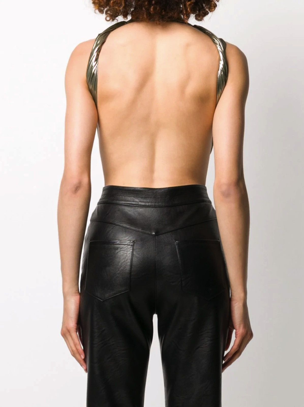 Rick Owens Last Size Rick Owens Tecuatl Metallic Cut-Out Bodysuit Size M / US 6-8 / IT 42-44 - 3 Thumbnail