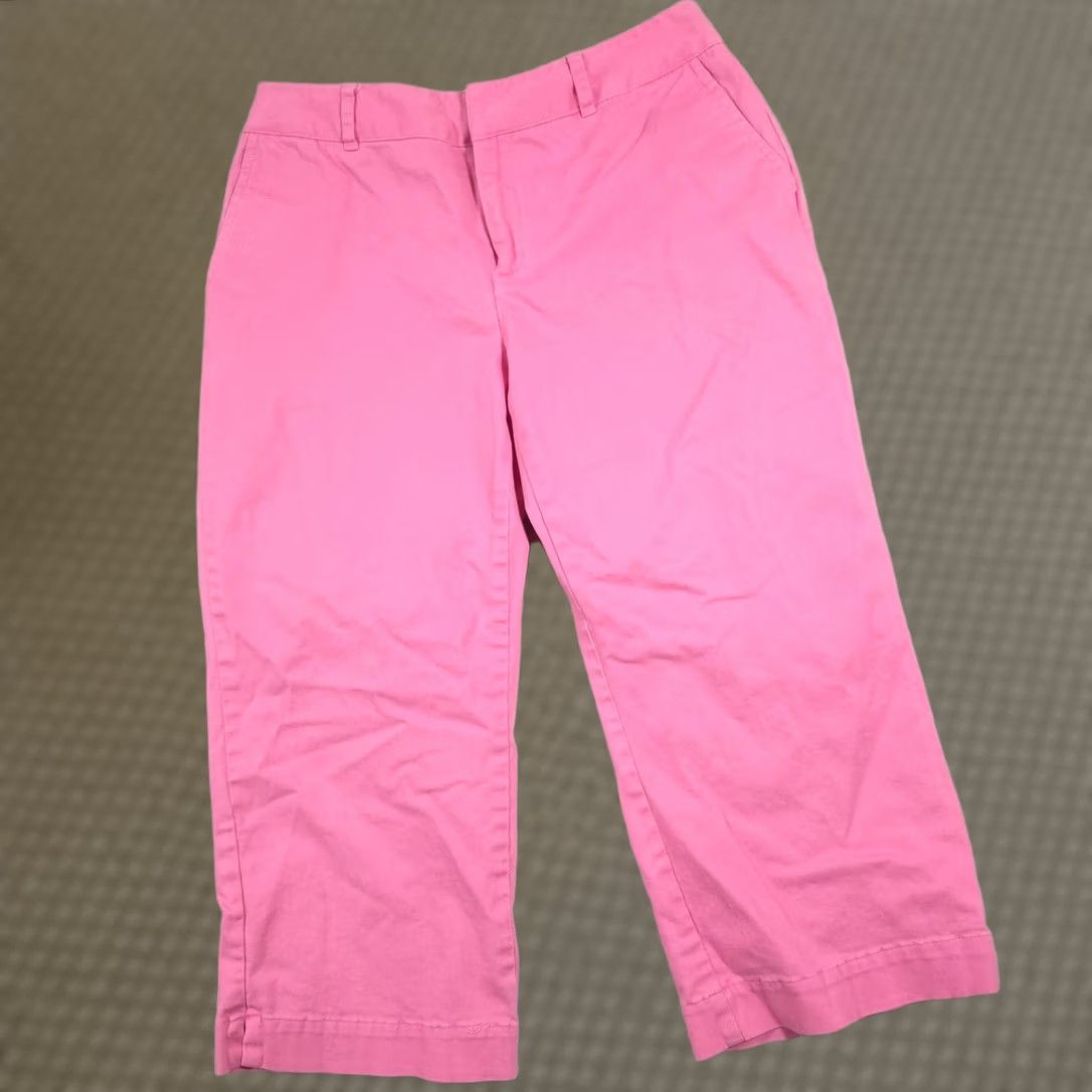 Jones New York Jones New York Sport Capri Pants Womens 6P Pink Twill Stretch Crop Chino Casual Size 28" / US 6 / IT 42 - 1 Thumbnail