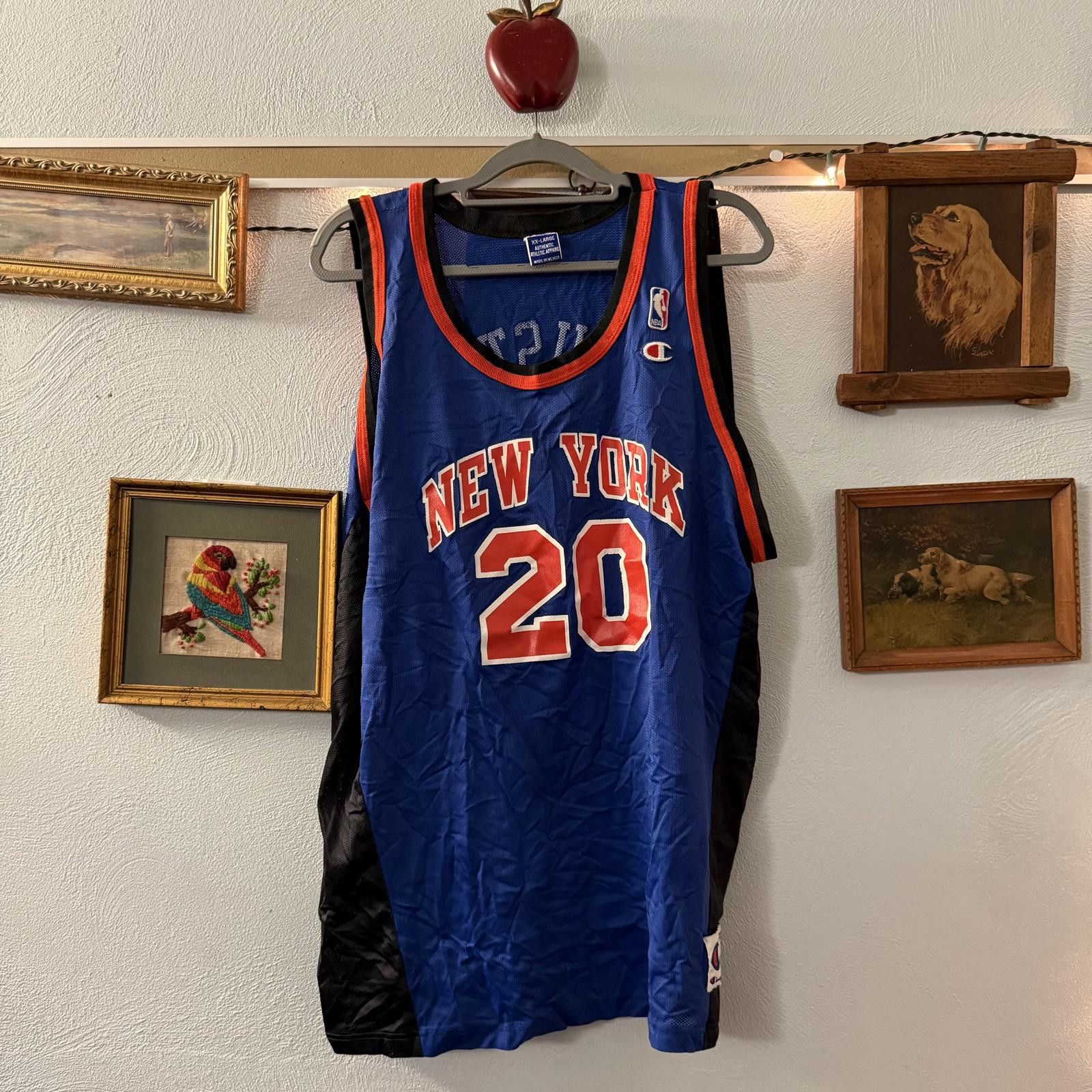 Champion New York Knicks Allan Houston Champion NBA Jersey Size 52 Size ONE SIZE - 1 Thumbnail