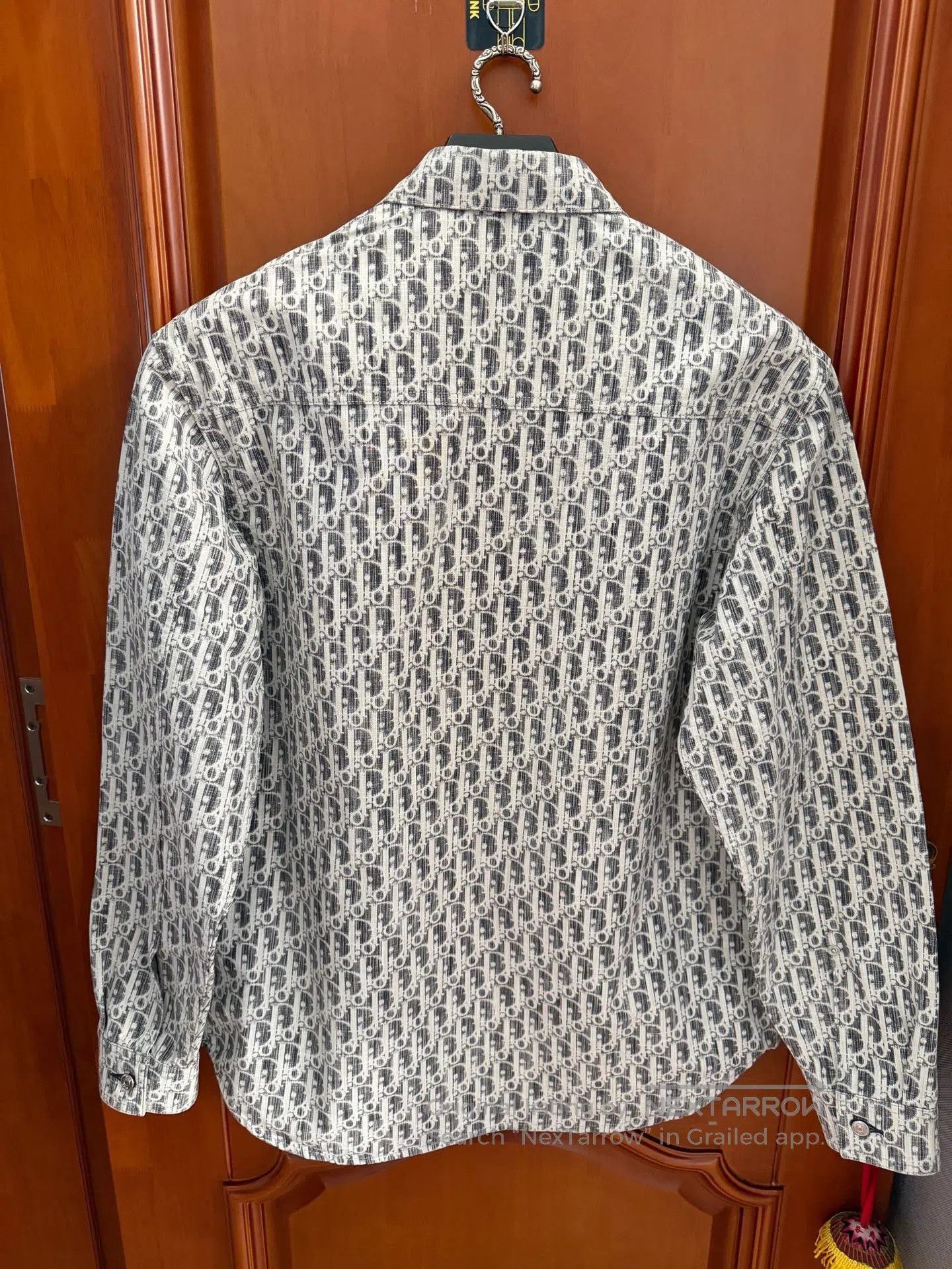 Dior Dior Full Logo Gray White Long-Sleeve Shirt. Size US M / EU 48-50 / 2 - 2 Thumbnail