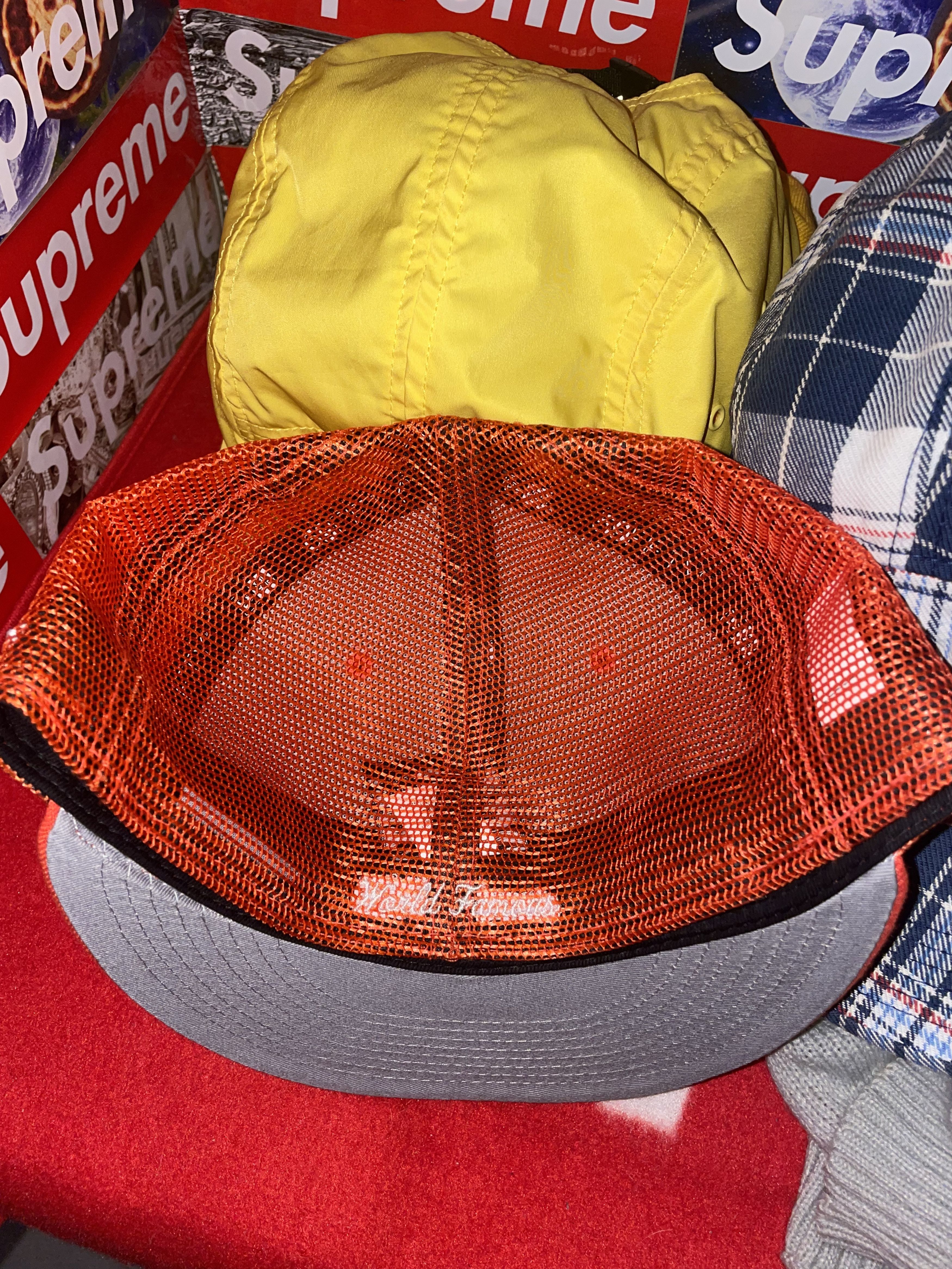 帽子 Supreme Box Logo Mesh Back New EraOrange Supreme New Era Mesh Box Logo Cap Orange Men's - SS18 - US
