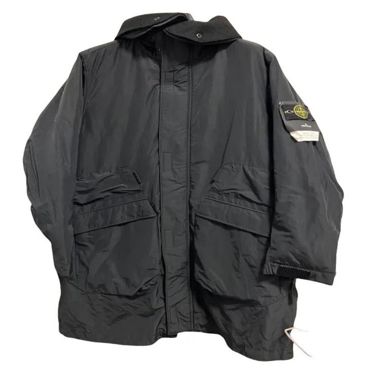 Stone Island Stone Island Black Hooded Zip Jacket Size US XL / EU 56 / 4 - 1 Thumbnail