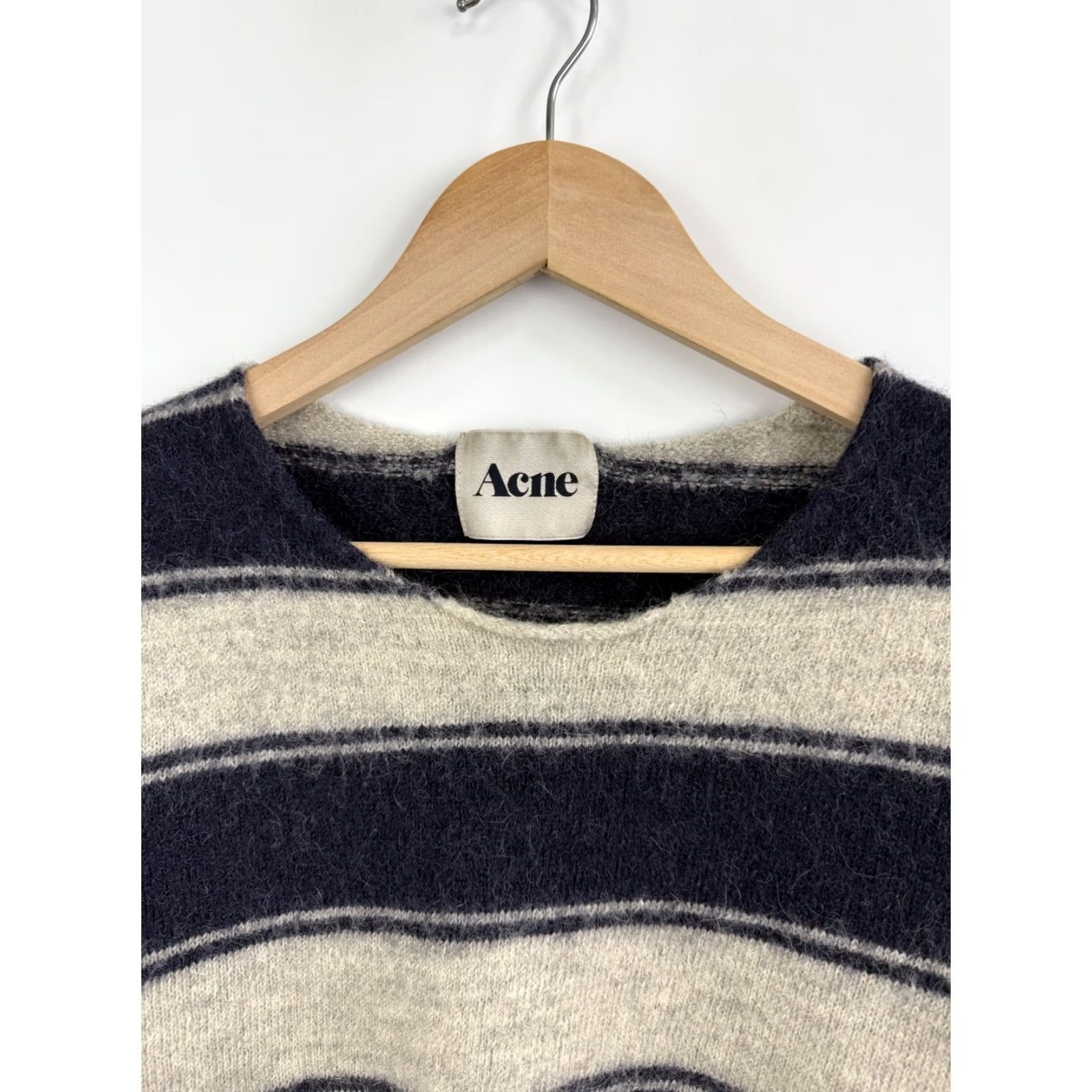 Acne Studios Y2K Acne Studios Alpaca Wool Striped Sweater Navy LIMA AW11 XL Multicolor Womens Pullover Knit Shirt Size XL / US 12-14 / IT 48-50 - 4 Thumbnail