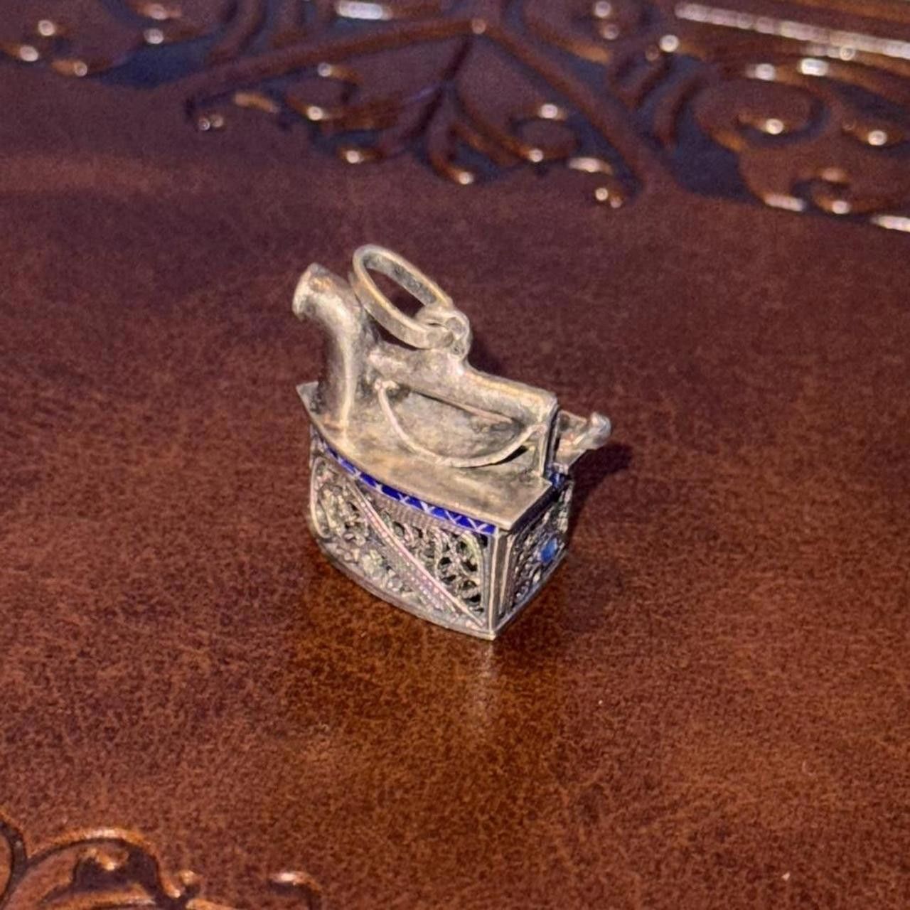 Designer Vintage Sterling Silver Teacup Pendant/Charm Size ONE SIZE - 4 Thumbnail