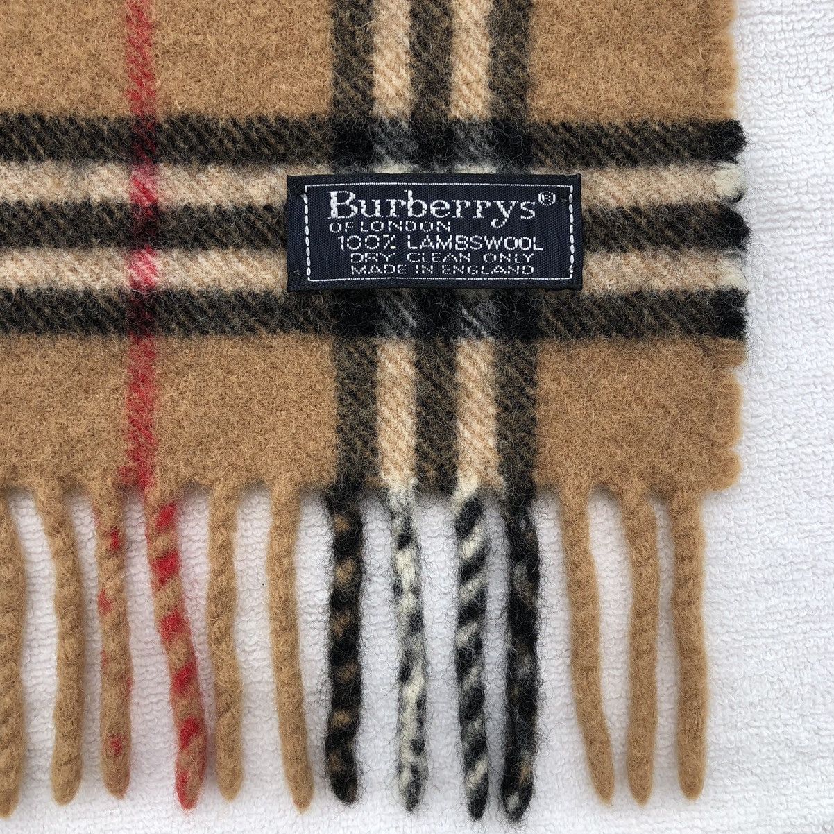 Burberry Vintage Burberrys Of London Lambswool Scarf Made In England Size ONE SIZE - 4 Thumbnail