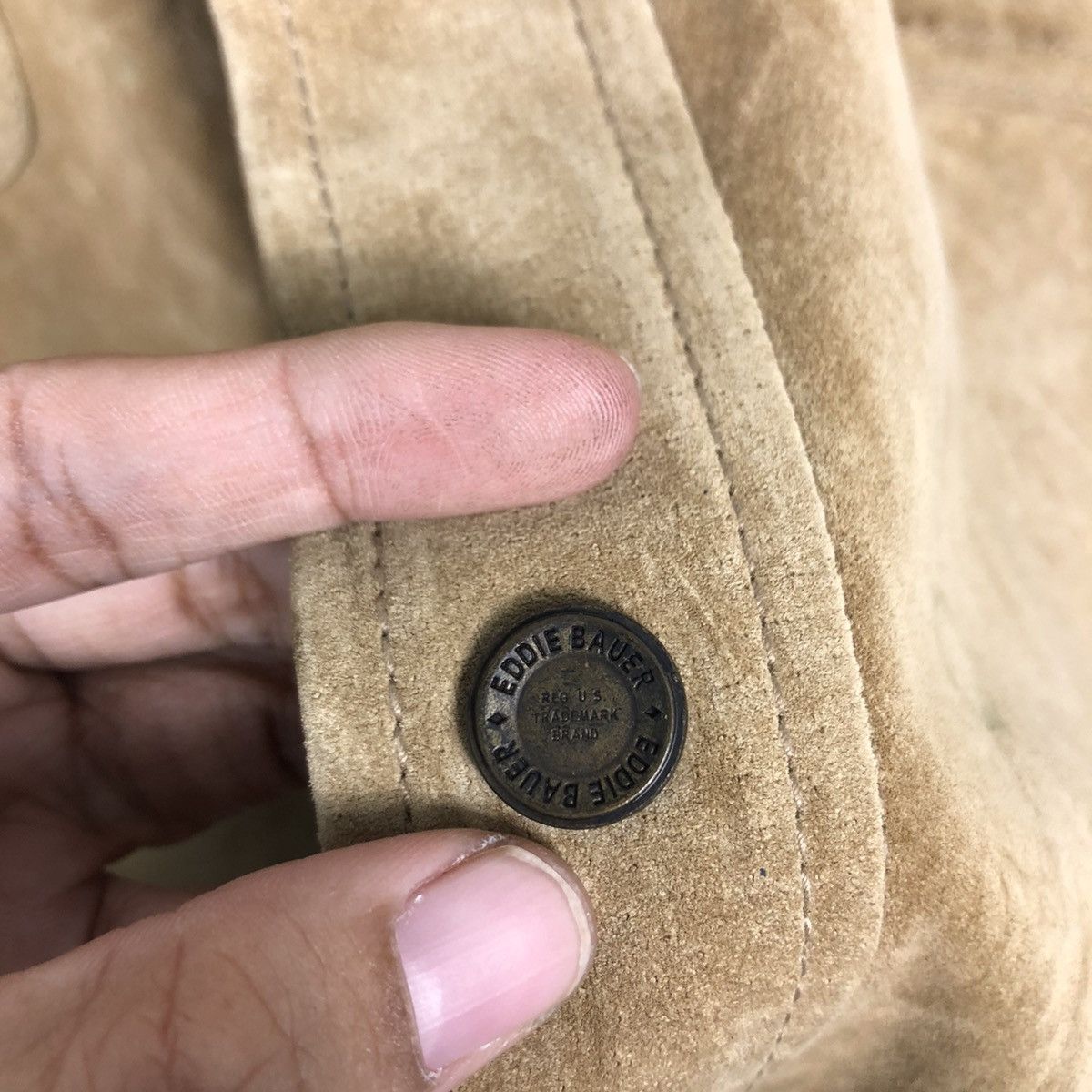 Eddie Bauer Vintage Biker Button Leather Jacket Eddie Bauer IsseyMiyake Size US XL / EU 56 / 4 - 17 Thumbnail