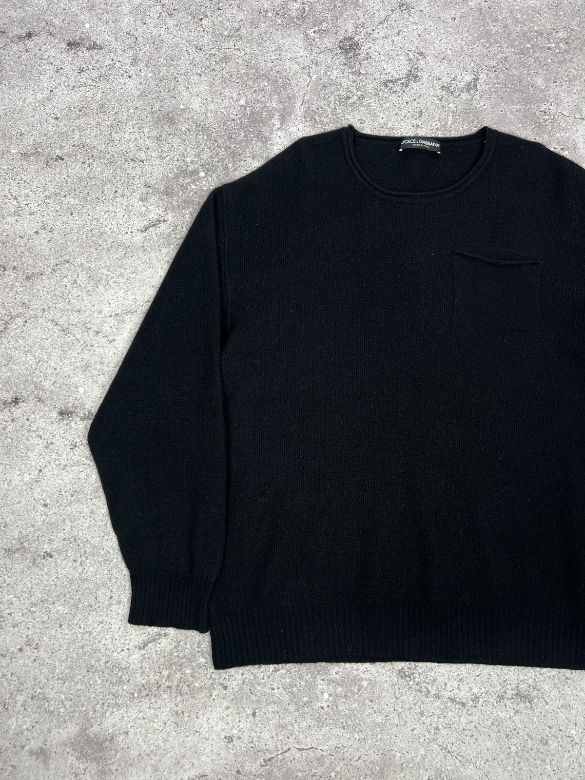 Dolce & Gabbana Dolce & Gabbana Wool Black Sweater Pocket Size US XL / EU 56 / 4 - 2 Thumbnail