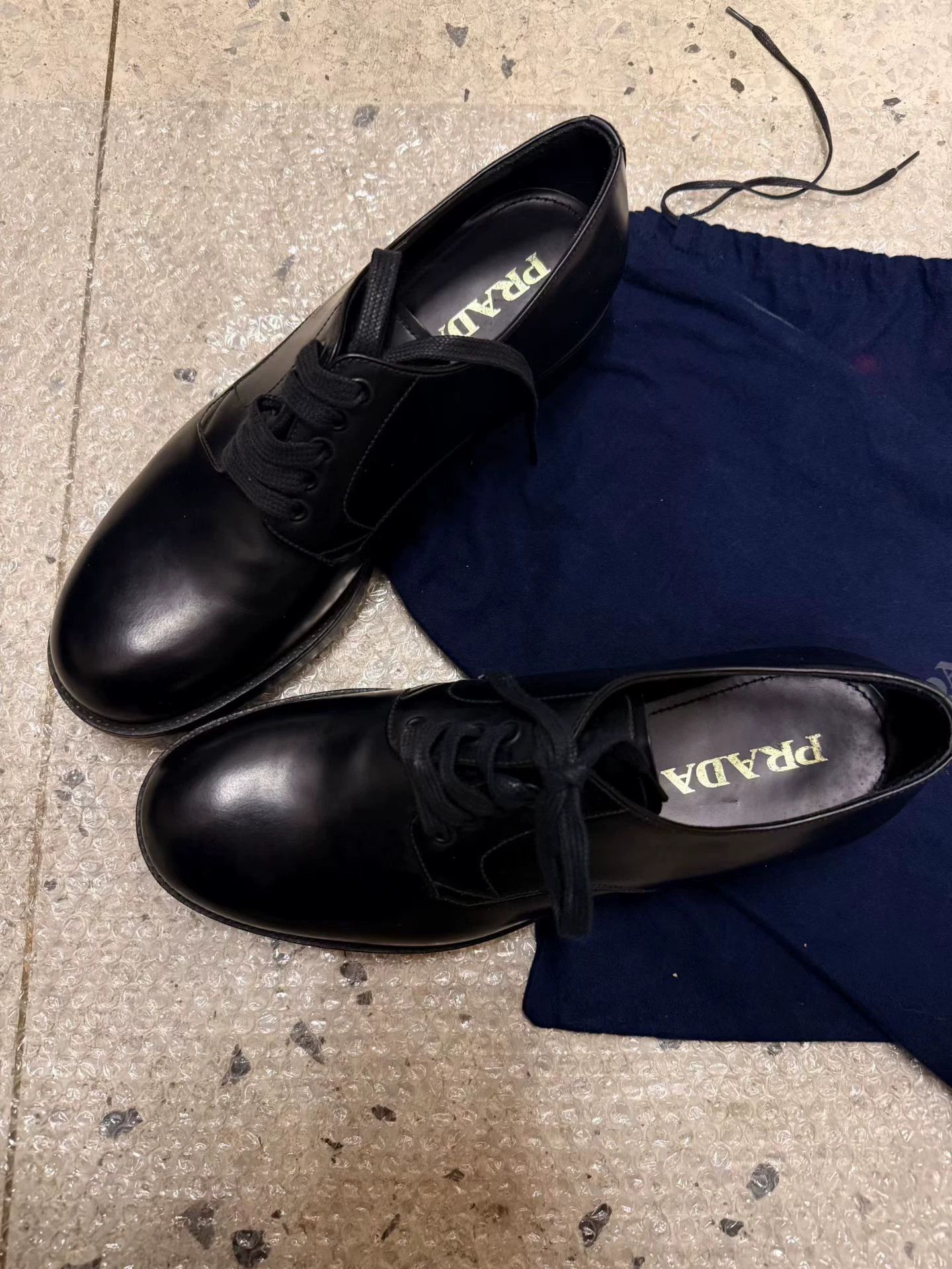 Prada Prada Black Pointed-Toe Derby Size US 10 / IT 40 - 5 Thumbnail