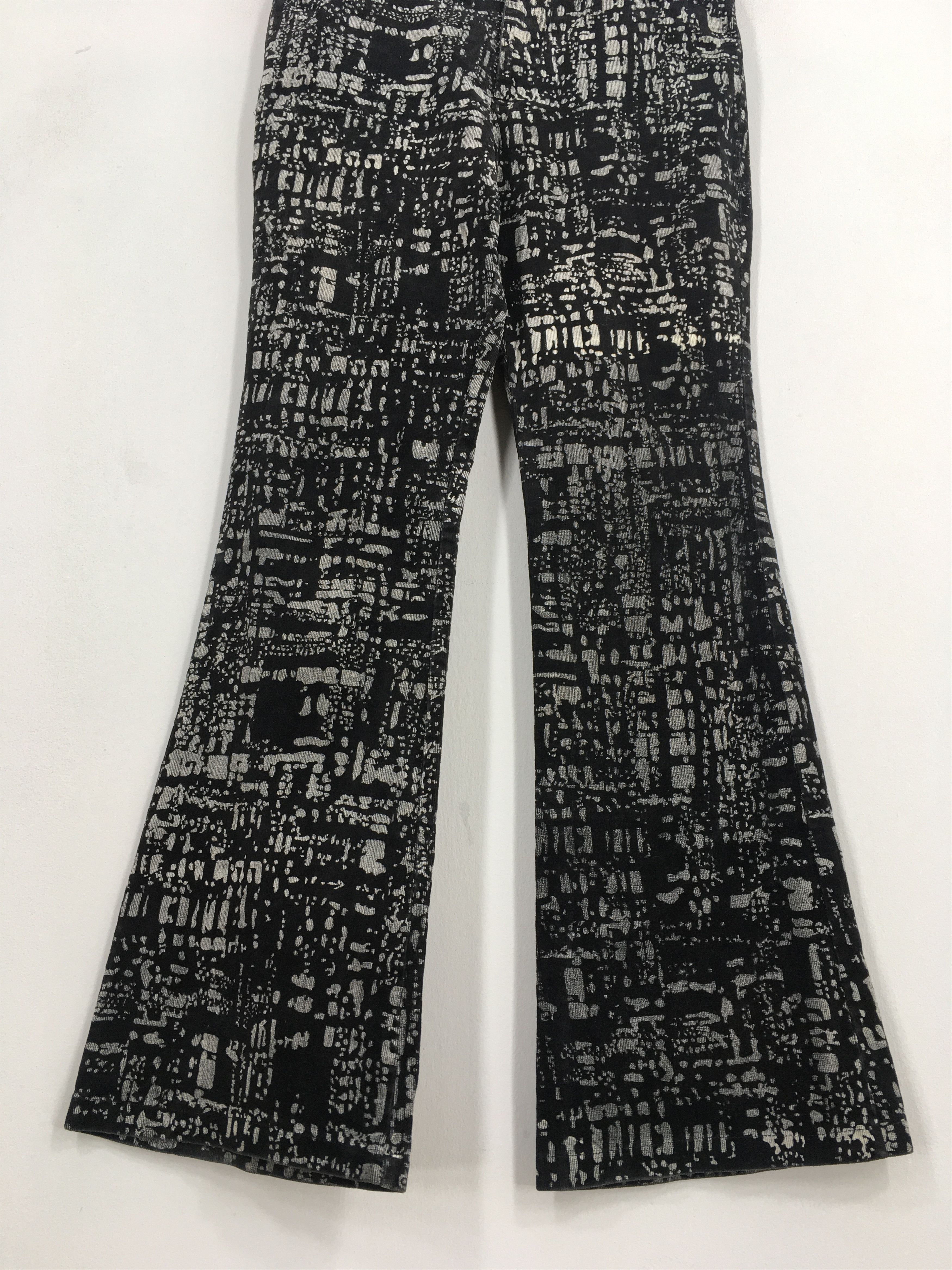 Tornado Mart Size 28x29 Saint & Martin Flared Pants Overprinted Abstract Size US 28 / EU 44 - 3 Thumbnail