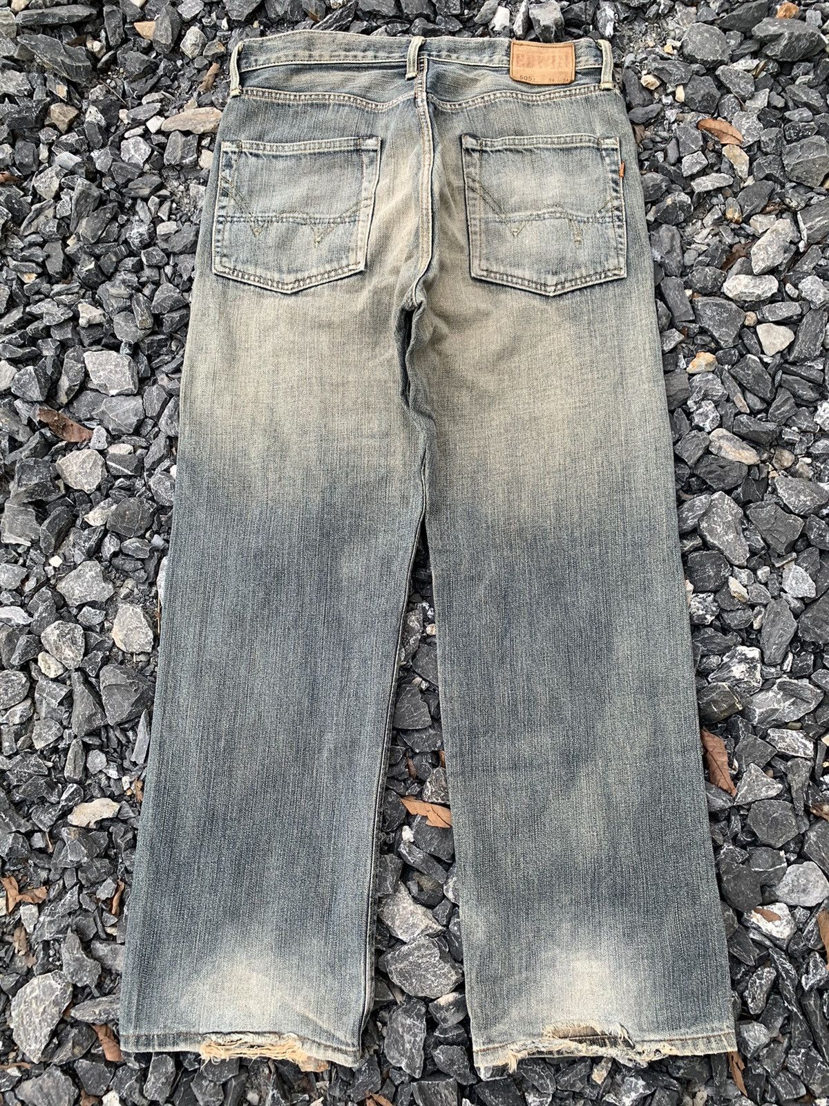 Edwin VINTAGE EDWIN 505Z SELVEDGE RUSTY JAPANESE DISTRESSED DENIM Size US 34 / EU 50 - 2 Thumbnail