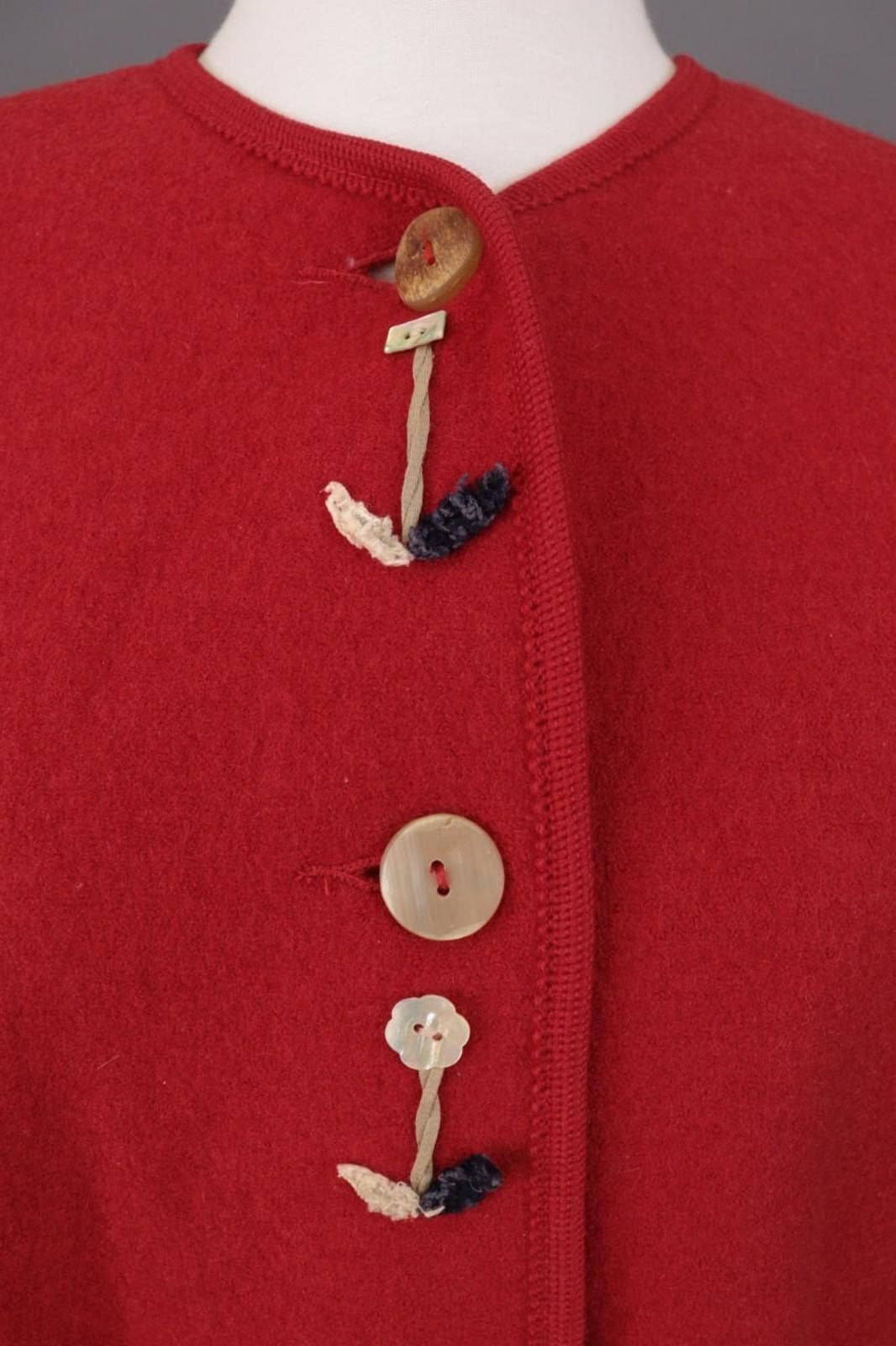 GIESSWEIN Giesswein Red Austeia Wool Jacket Size GB 36 / USA 10 / E 44 Size L / US 10 / IT 46 - 5 Thumbnail
