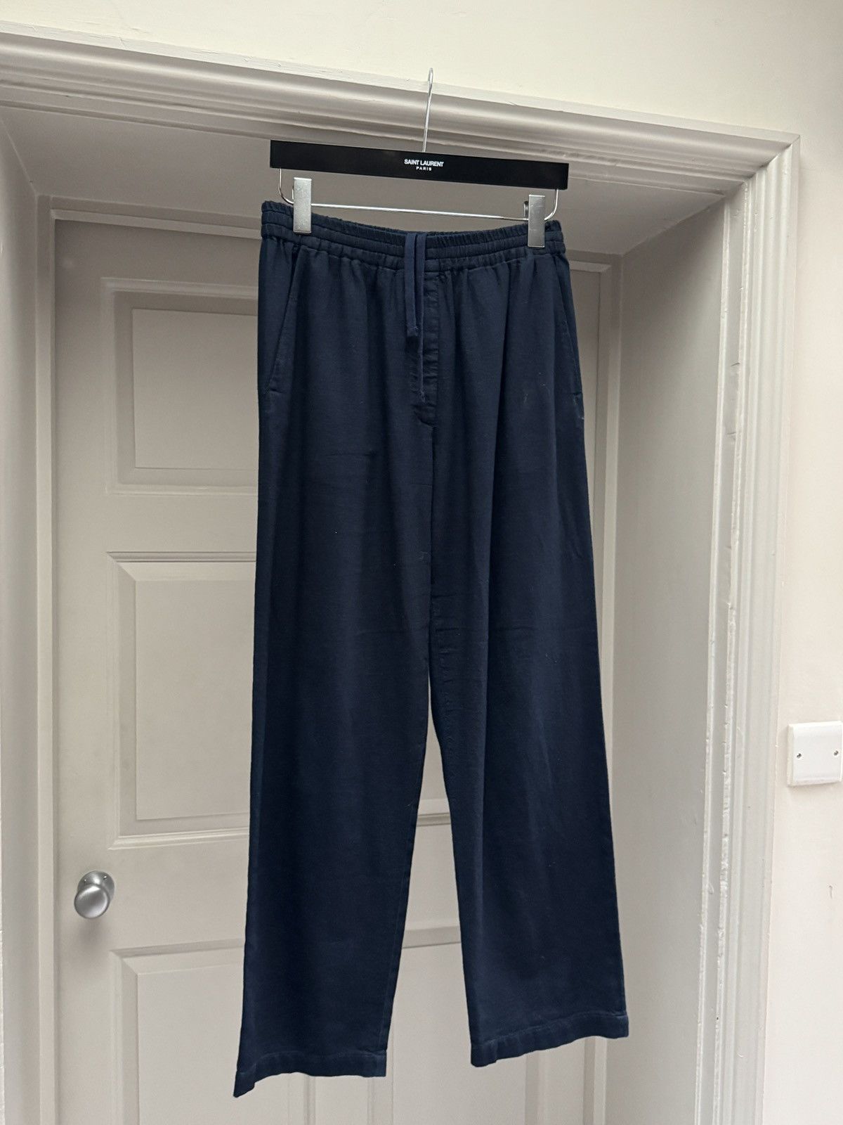The Row The Row Mens Blue Cotton Drawstring Pants size XS Size US 28 / EU 44 - 2 Thumbnail