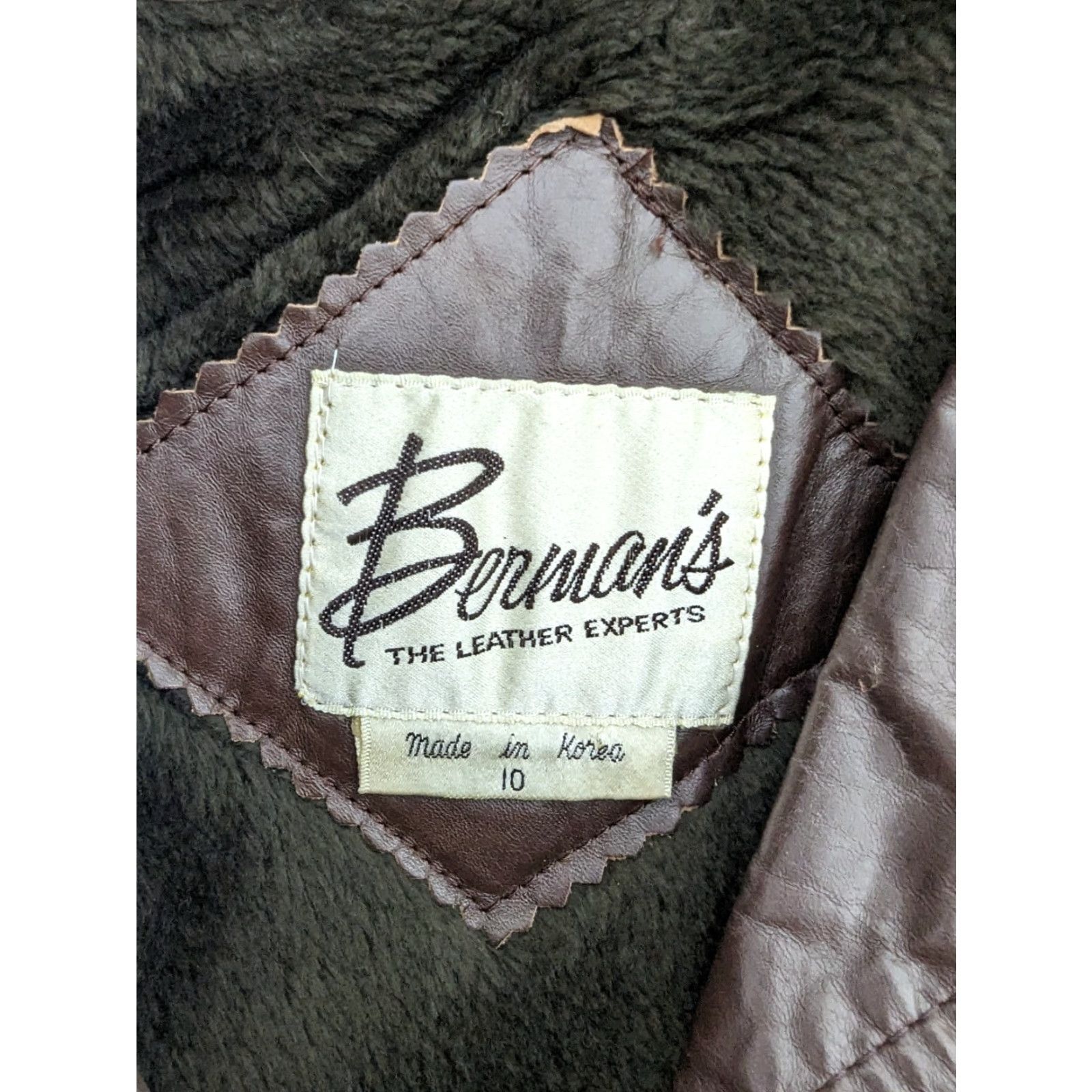 Vintage Vintage 70s Leather Jacket Medium Brown Belted Sherpa Lined Coat User: Vintage 70s Leather Jacket Medium Brown Belted Sherpa Lined Coat Size M / US 6-8 / IT 42-44 - 5 Thumbnail
