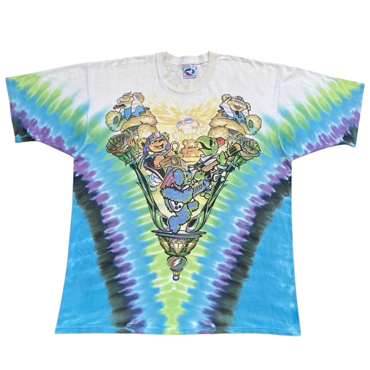 Grateful Dead Vintage 90s Liquid Blue Grateful Dead Egypt Tie Dye Tee XL Size US XL / EU 56 / 4 - 3 Thumbnail