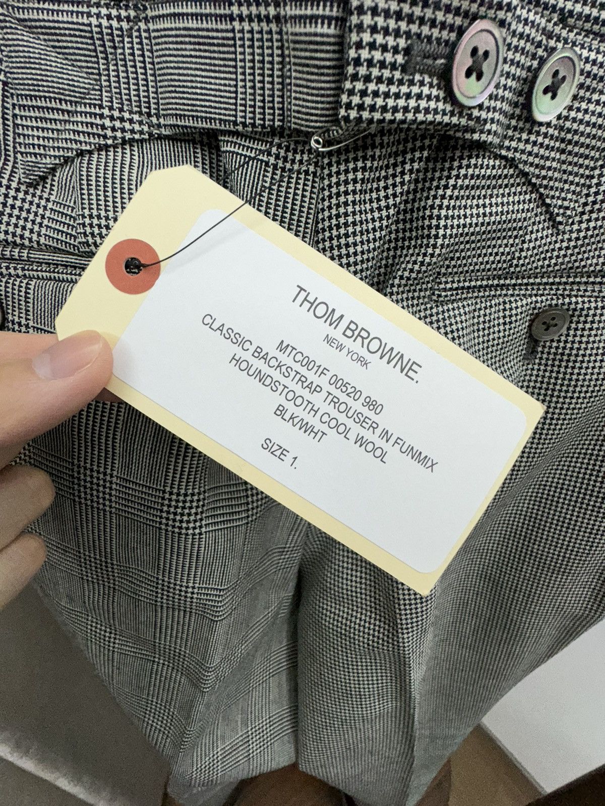 Thom Browne Thom Browne Classic Houndstooth Wool Backstrap Trouser Size US 32 / EU 48 - 5 Thumbnail