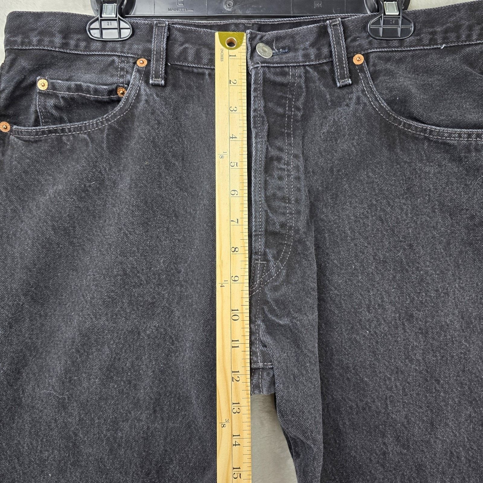 Levi's Vintage Levis 501 Jeans Mens 38x34 (Fits 36x32) Black Y2K Size US 36 / EU 52 - 14 Thumbnail