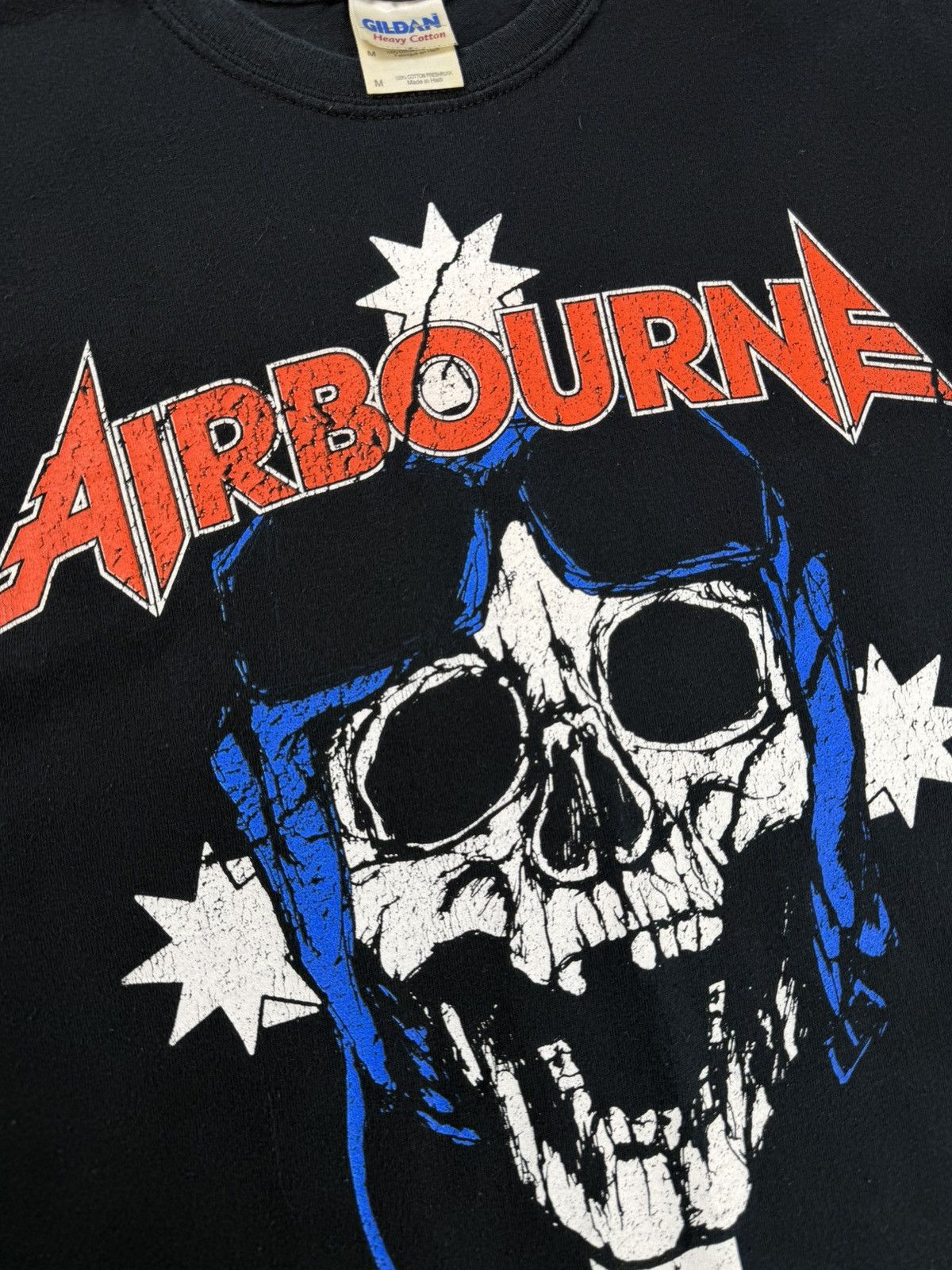 Vintage Airbourne Band T-Shirt Skull Graphic Black Rock Metal Tee Size US M / EU 48-50 / 2 - 4 Thumbnail