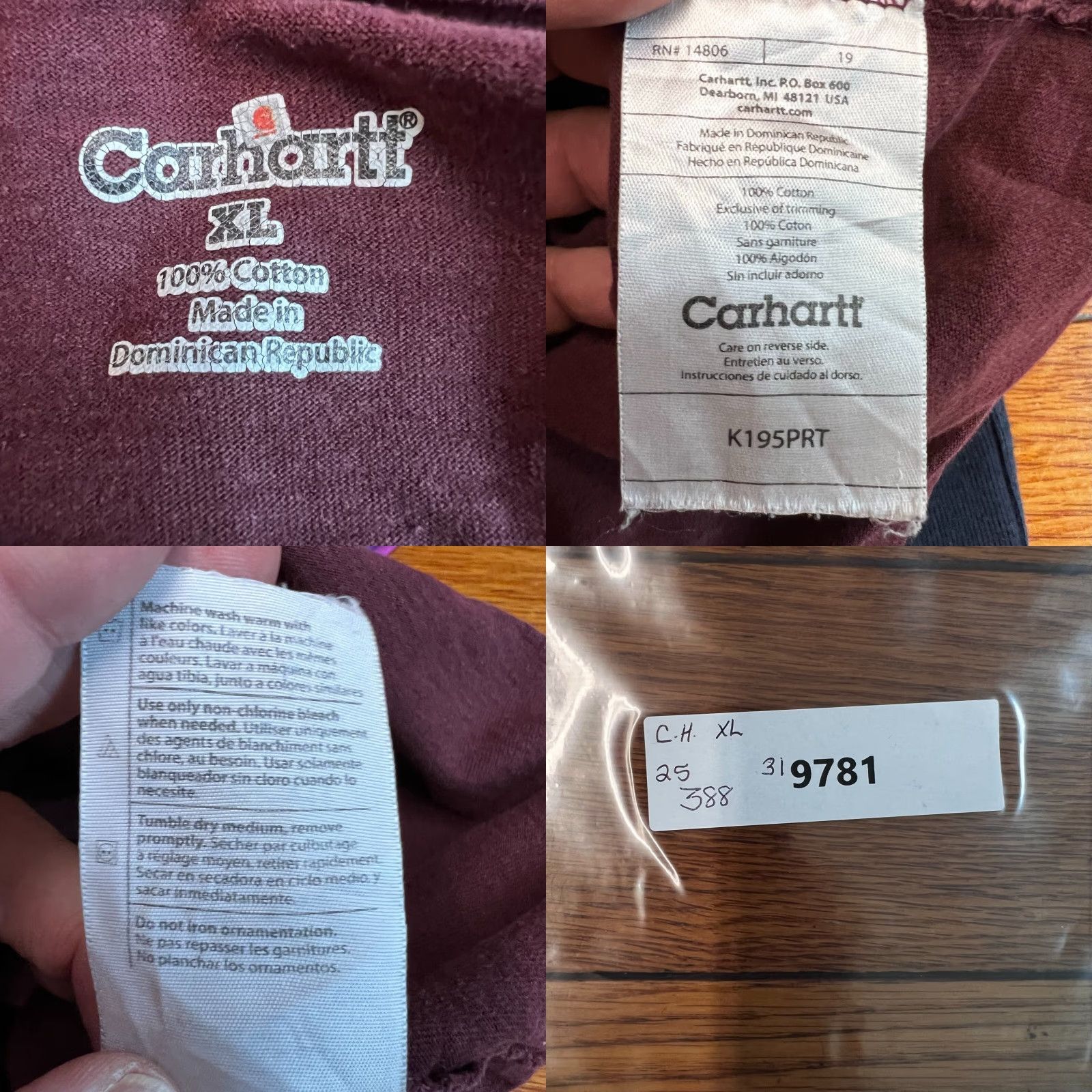 Carhartt Carhartt K195 Graphic T-Shirt Mens Size L Red Short Sleeve Outdoor 90s Size US L / EU 52-54 / 3 - 8 Thumbnail