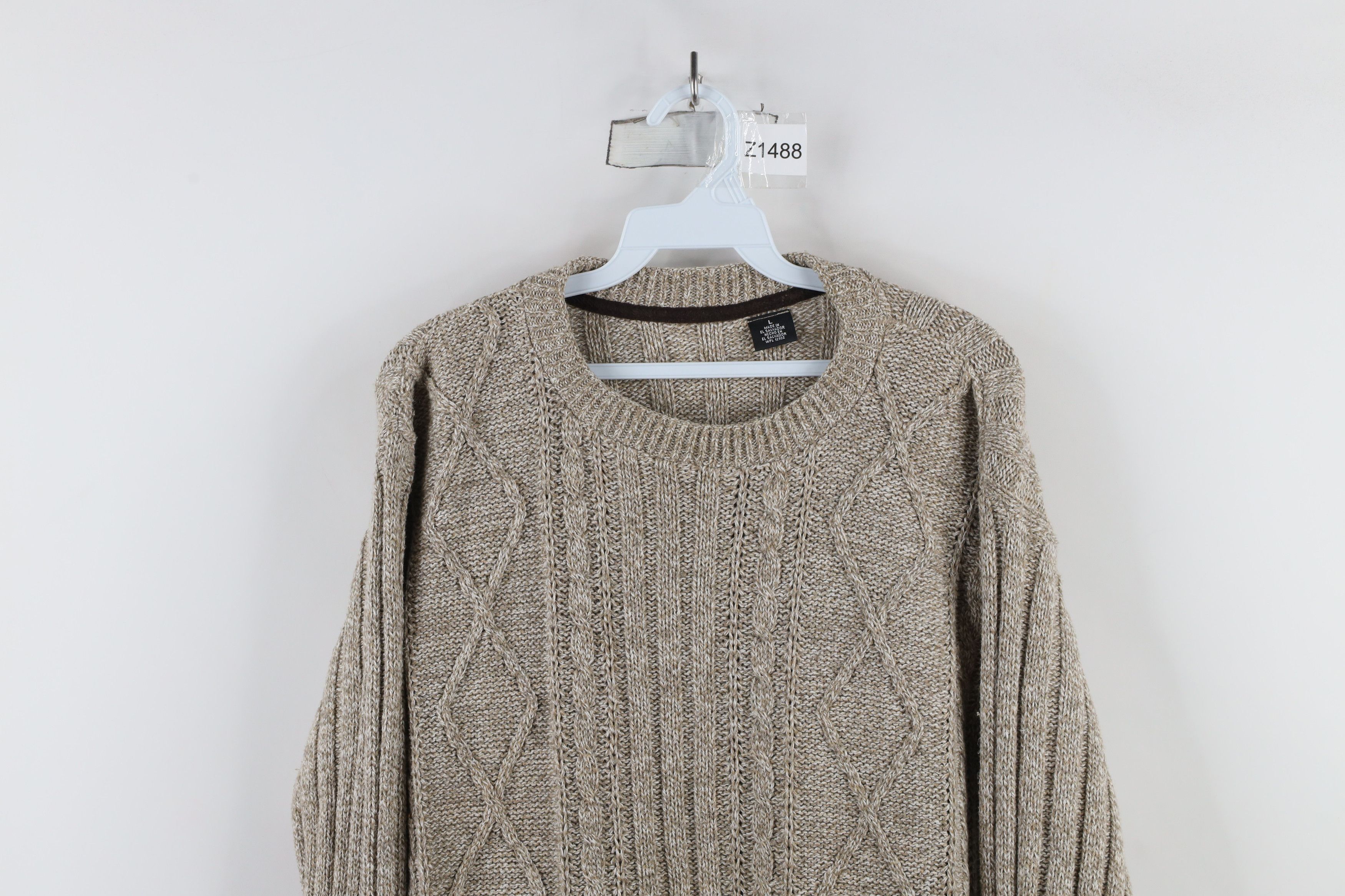 Vintage Vintage 90s Streetwear Cable Knit Fisherman Crewneck Sweater Size US L / EU 52-54 / 3 - 2 Thumbnail